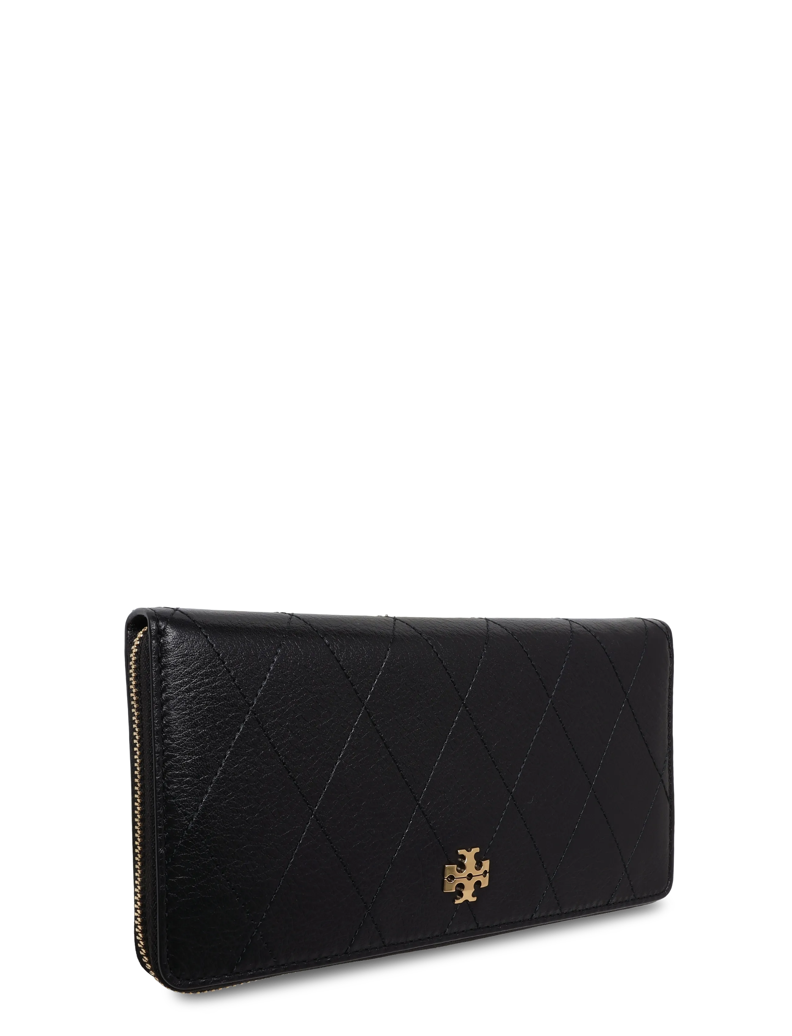 Tory Burch - Charlie Quilted Zip Continental Wallet - rahakotid - black - 2