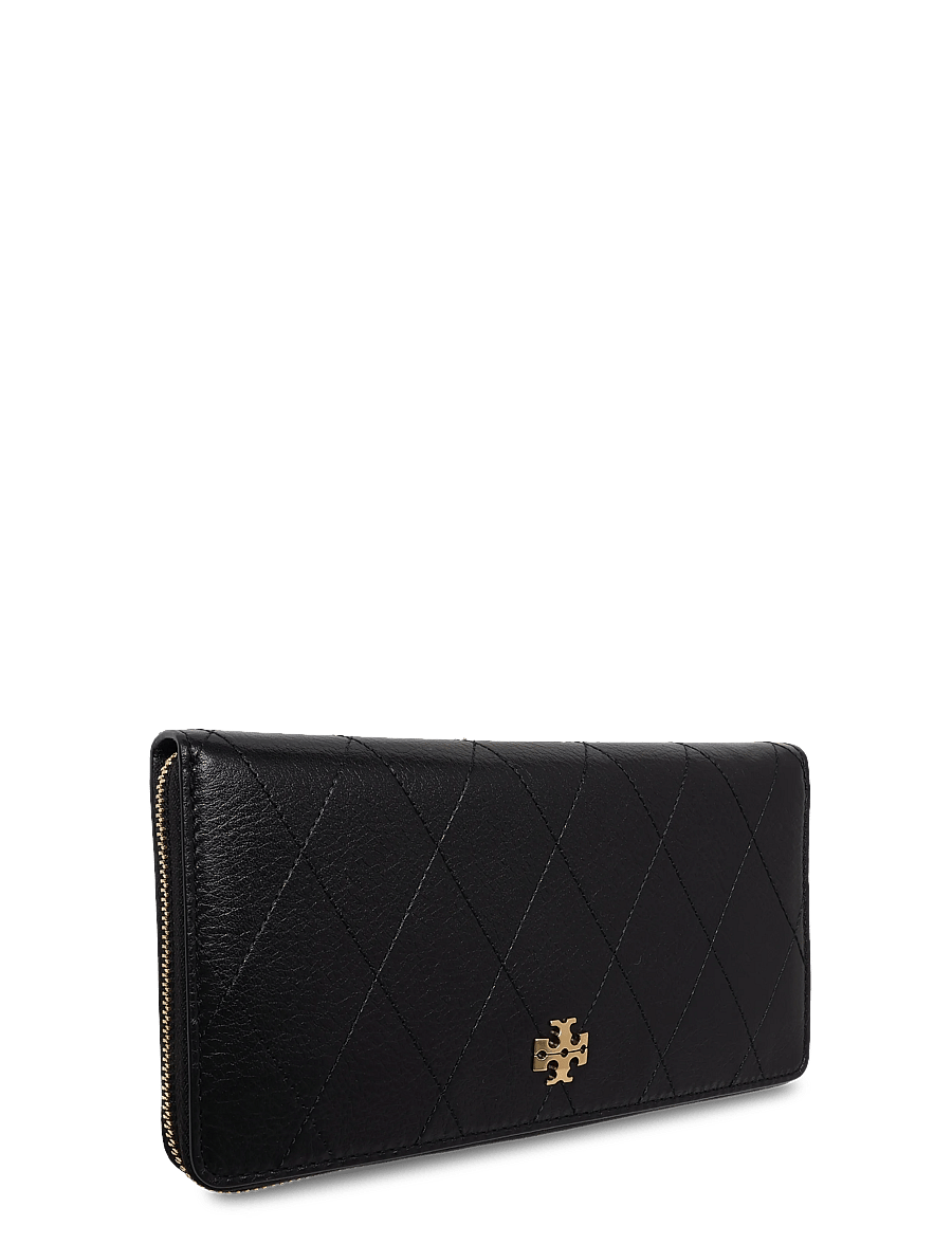 Tory Burch - Charlie Quilted Zip Continental Wallet - rahakotid - black - 2