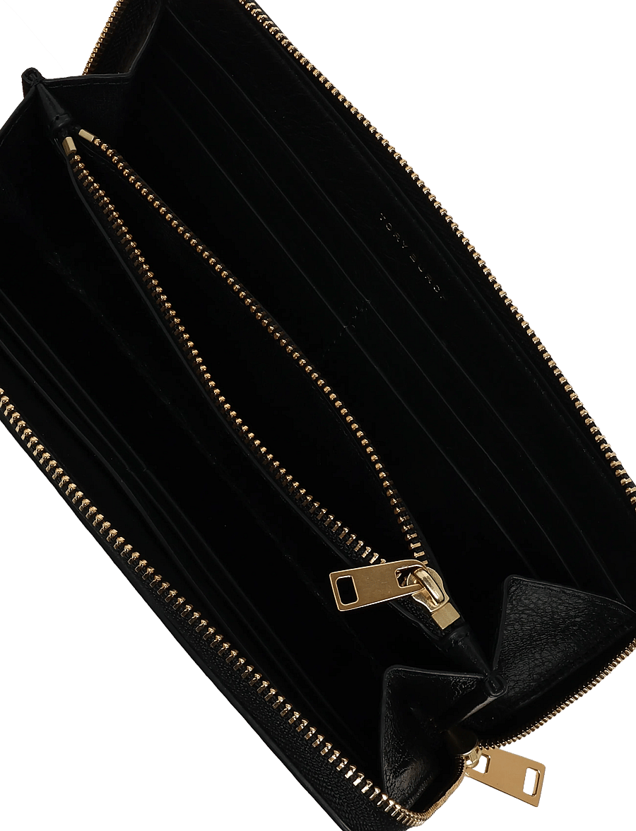 Tory Burch - Charlie Quilted Zip Continental Wallet - rahakotid - black - 4