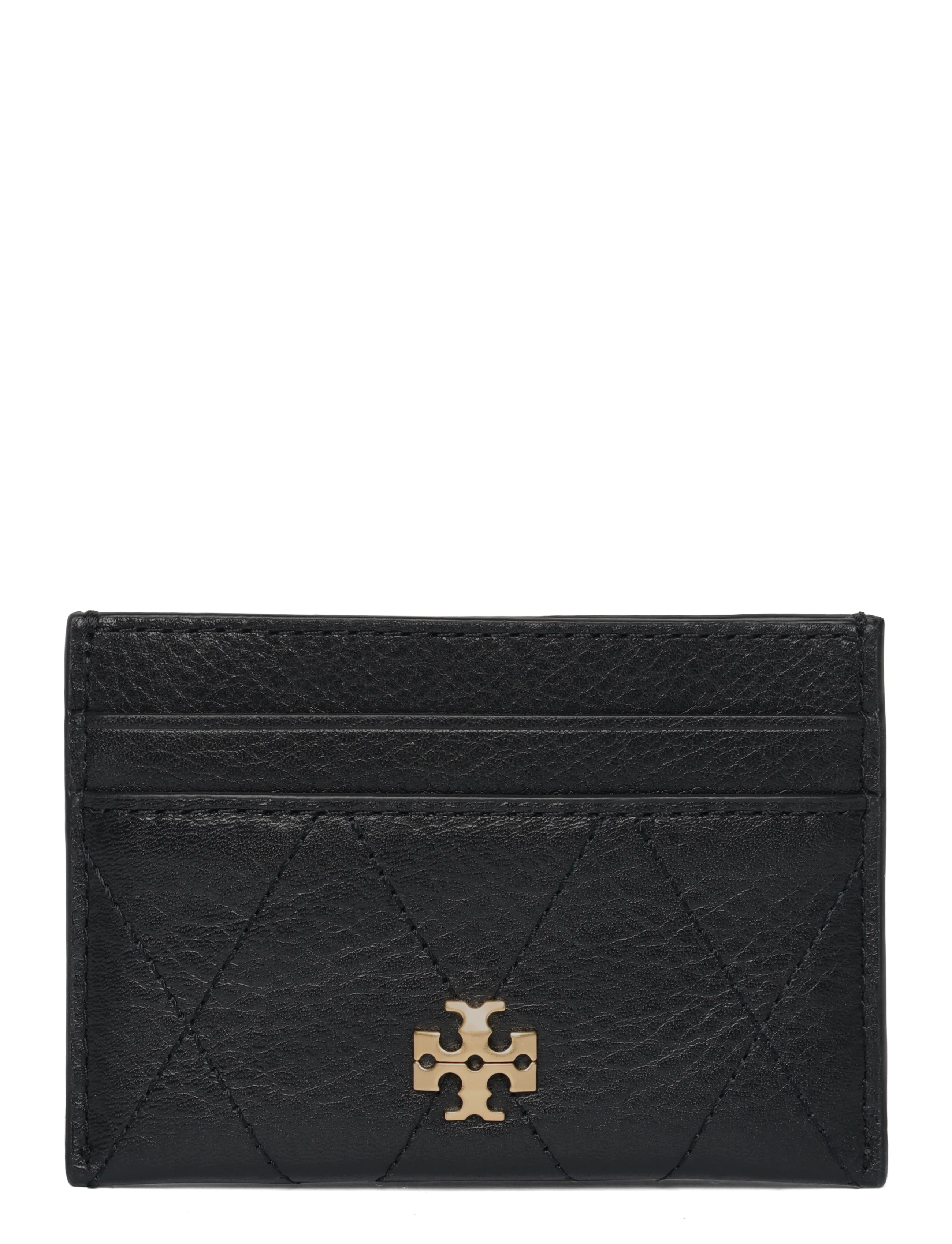 Tory Burch Charlie Quilted Card Case, Kvinder, Quiltet Kortetui, Sort, Str: ONE SIZE