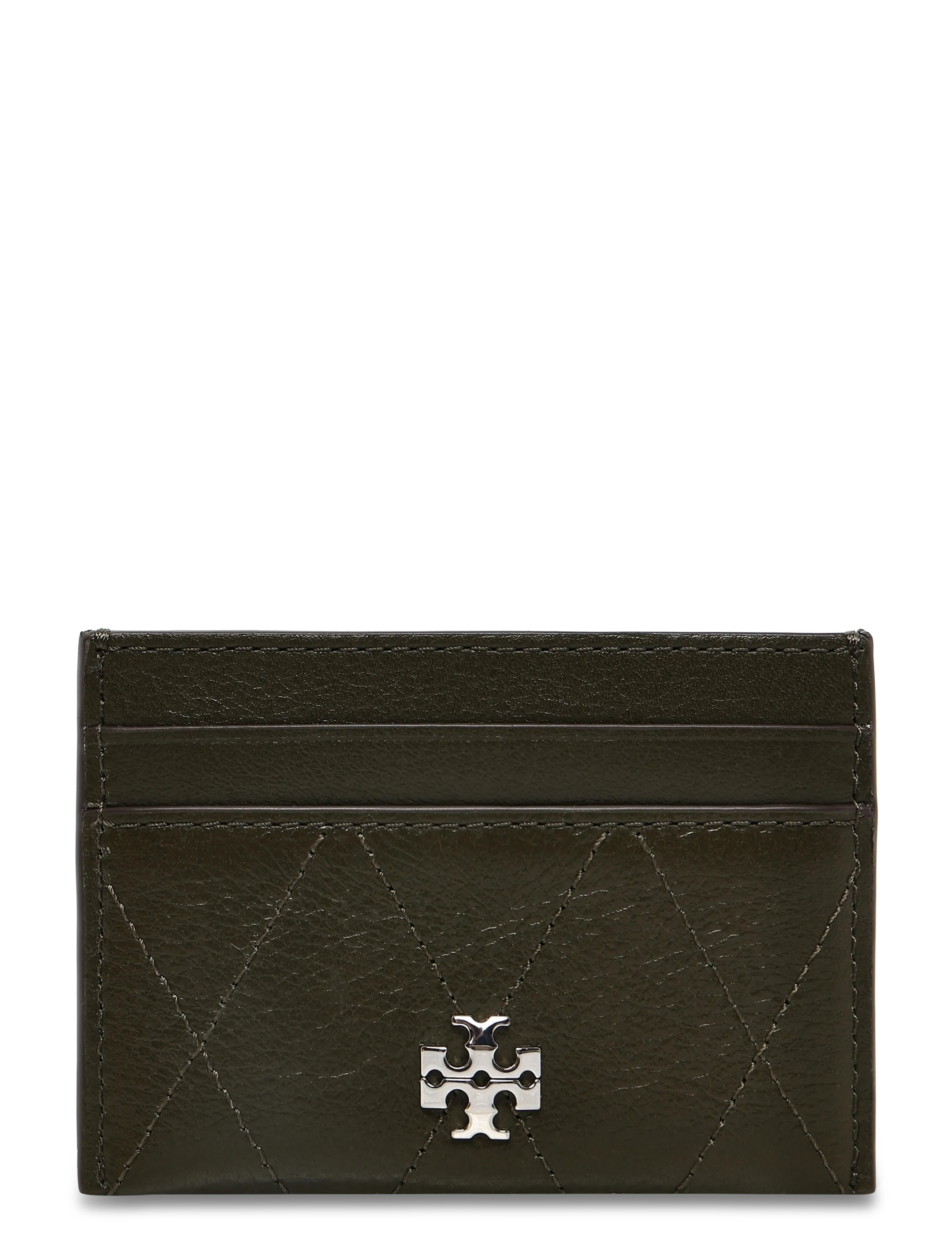 Tory Burch Charlie Quilted Card Case - Laukut - LECCIO / khaki/green