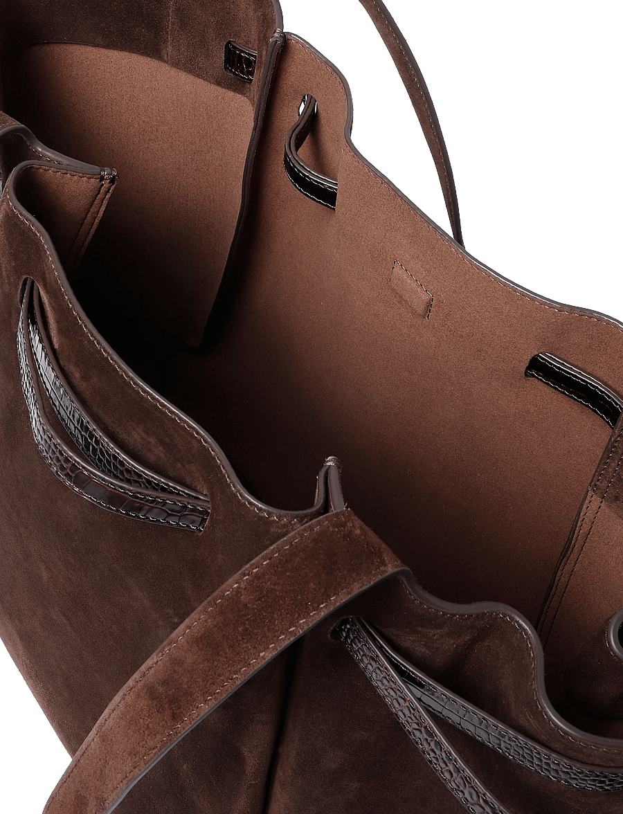 Tory Burch - Romy Suede Tote - dark cocoa - 3