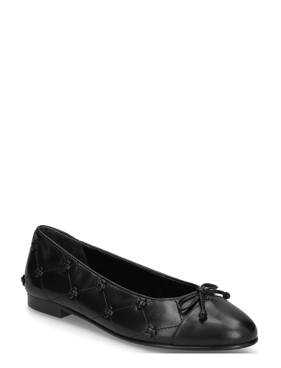 Tory Burch - CAP-TOE BUNNY KNOT BALLET - særlige begivenheder - perfect black / perfect black - 0