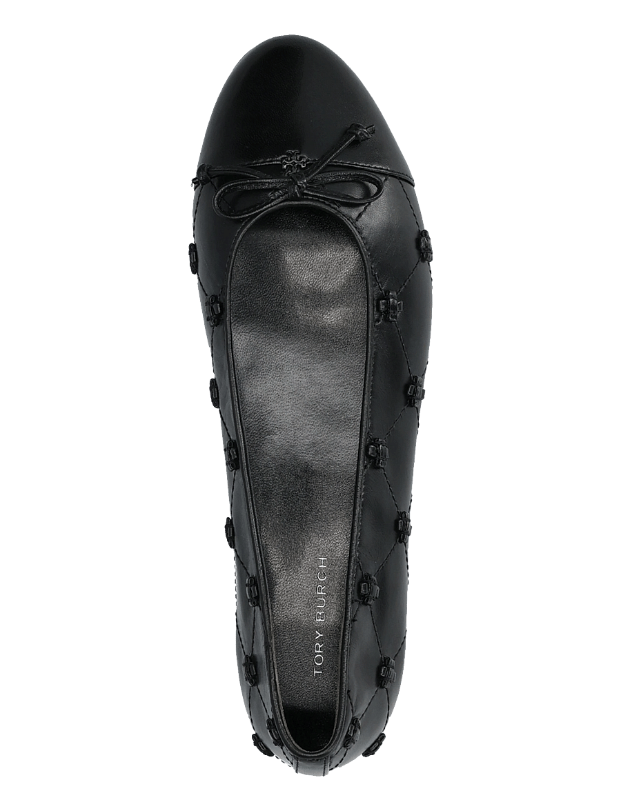 Tory Burch - CAP-TOE BUNNY KNOT BALLET - særlige begivenheder - perfect black / perfect black - 3