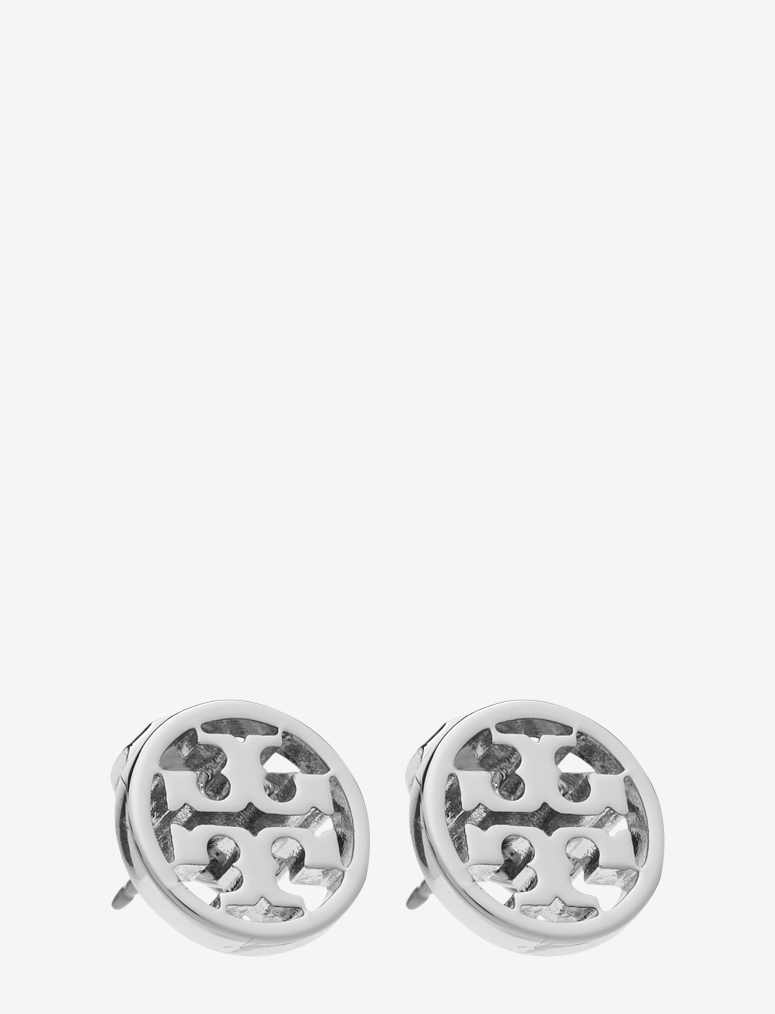 Tory Burch Icon Circle Stud Earrings, Kvinder, Ikon Cirkel Ørestikker, Sølv, Str: ONE SIZE