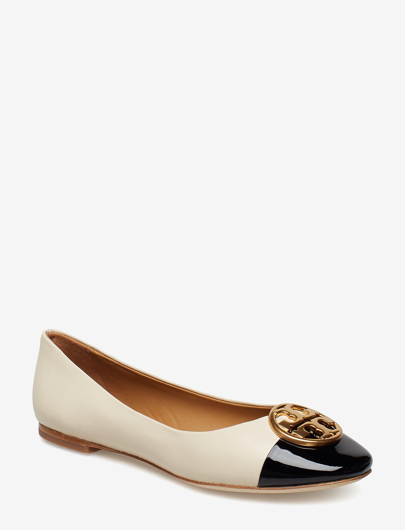 Tory Burch - CHELSEA CAP-TOE BALLET - new cream / perfect black - 0