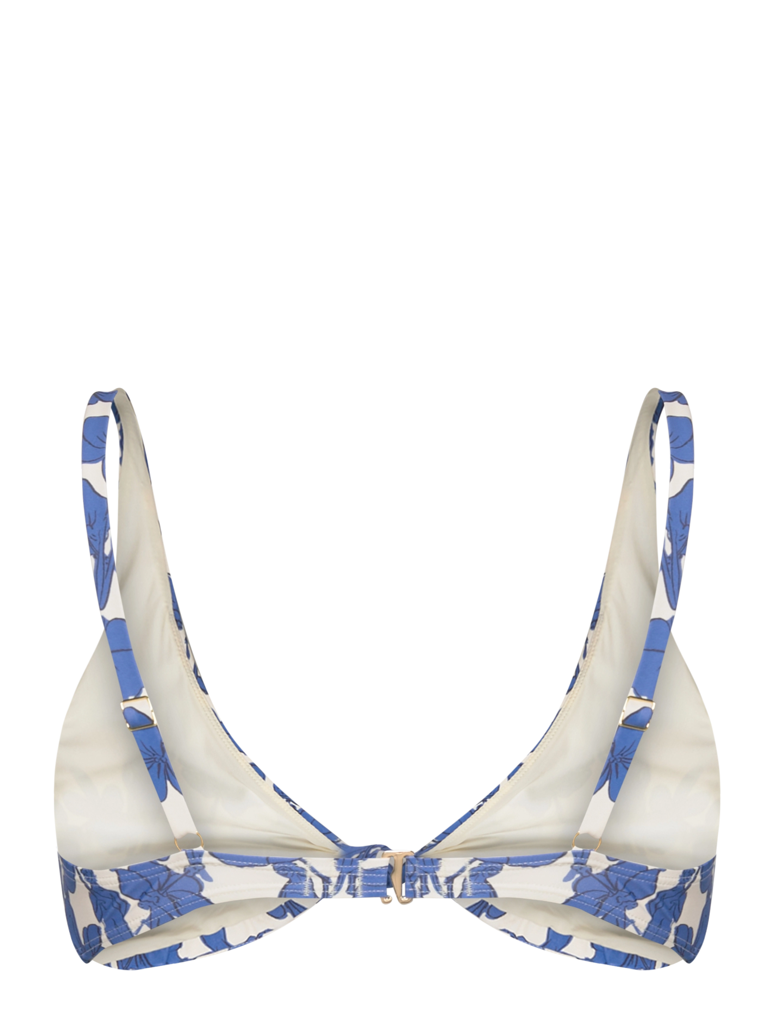 Tory Burch - PRINTED KNOT BIKINI TOP - blue hibiscus - 1