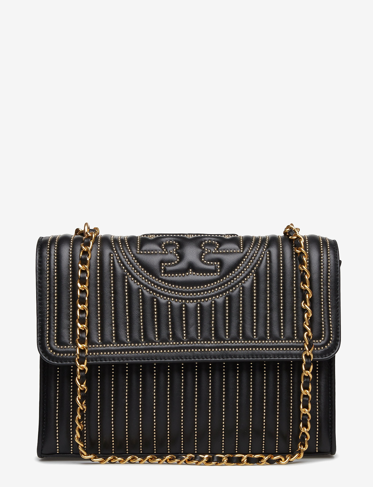 FLEMING MINI STUD CONVERTIBLE SHOULDER BAG - BLACK