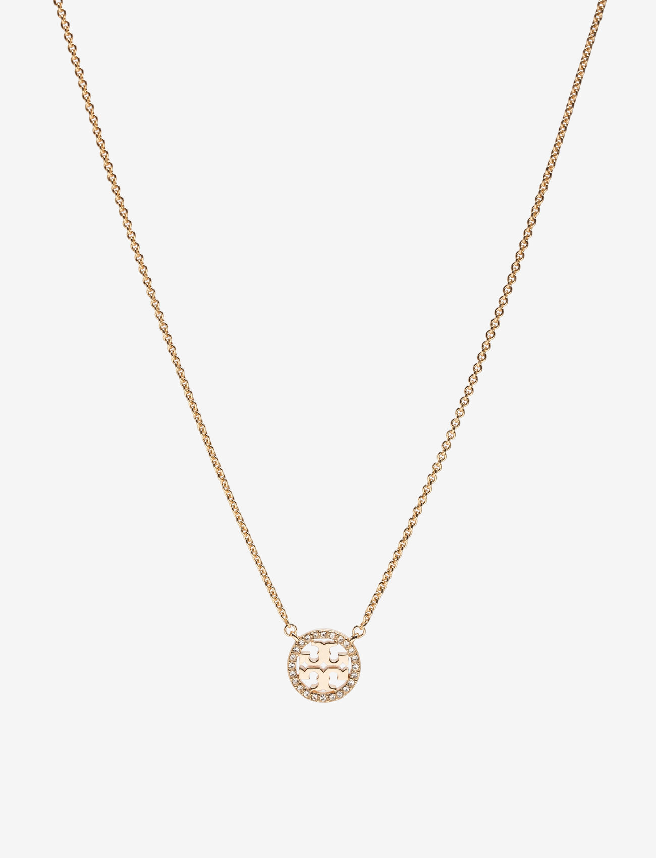 Tory Burch - Icon Pavé Pendant Necklace - halskæder med vedhæng - tory gold / crystal - 0