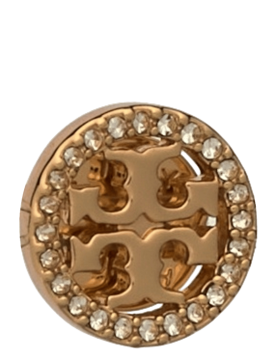 Tory Burch - Icon Pavé Circle Stud Earrings - studs örhängen - tory gold / crystal - 0