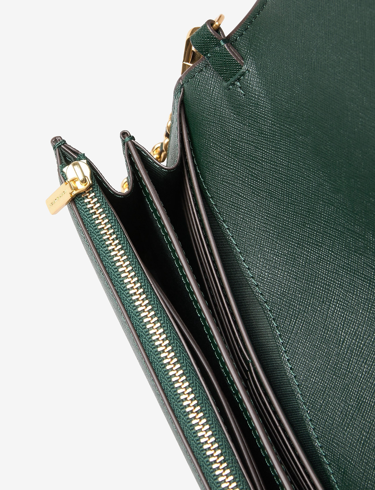 Tory Burch - ROBINSON CHAIN WALLET - pine tree / rolled brass - 4