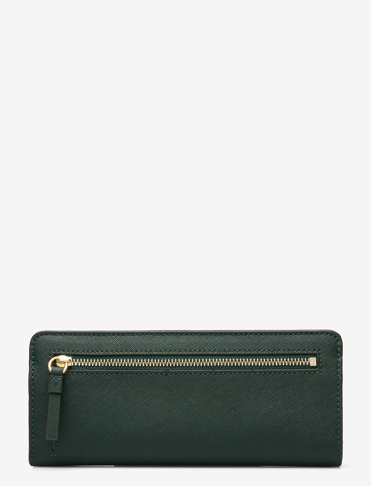 Tory Burch - ROBINSON SLIM WALLET - pine tree / rolled brass - 1