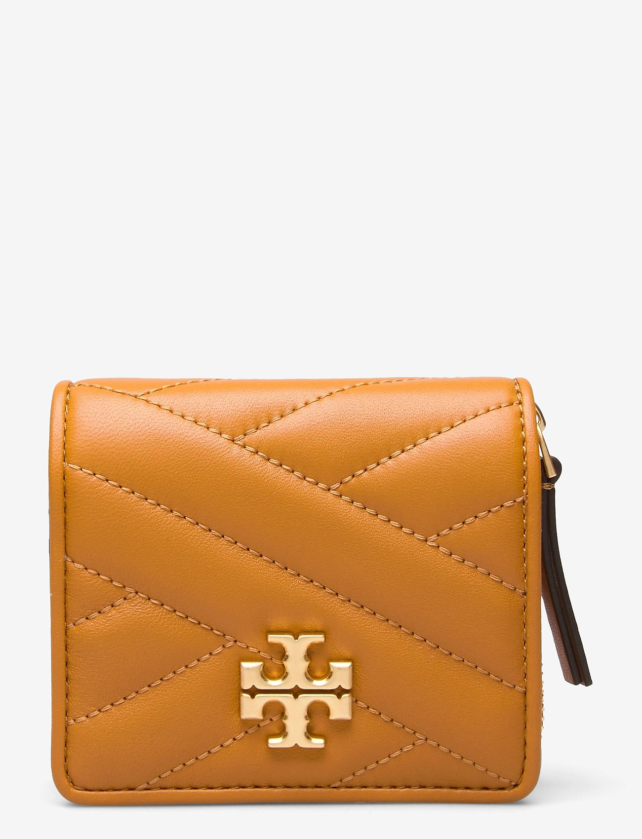 Tory Burch - KIRA CHEVRON BI-FOLD WALLET - squash / rolled brass - 0