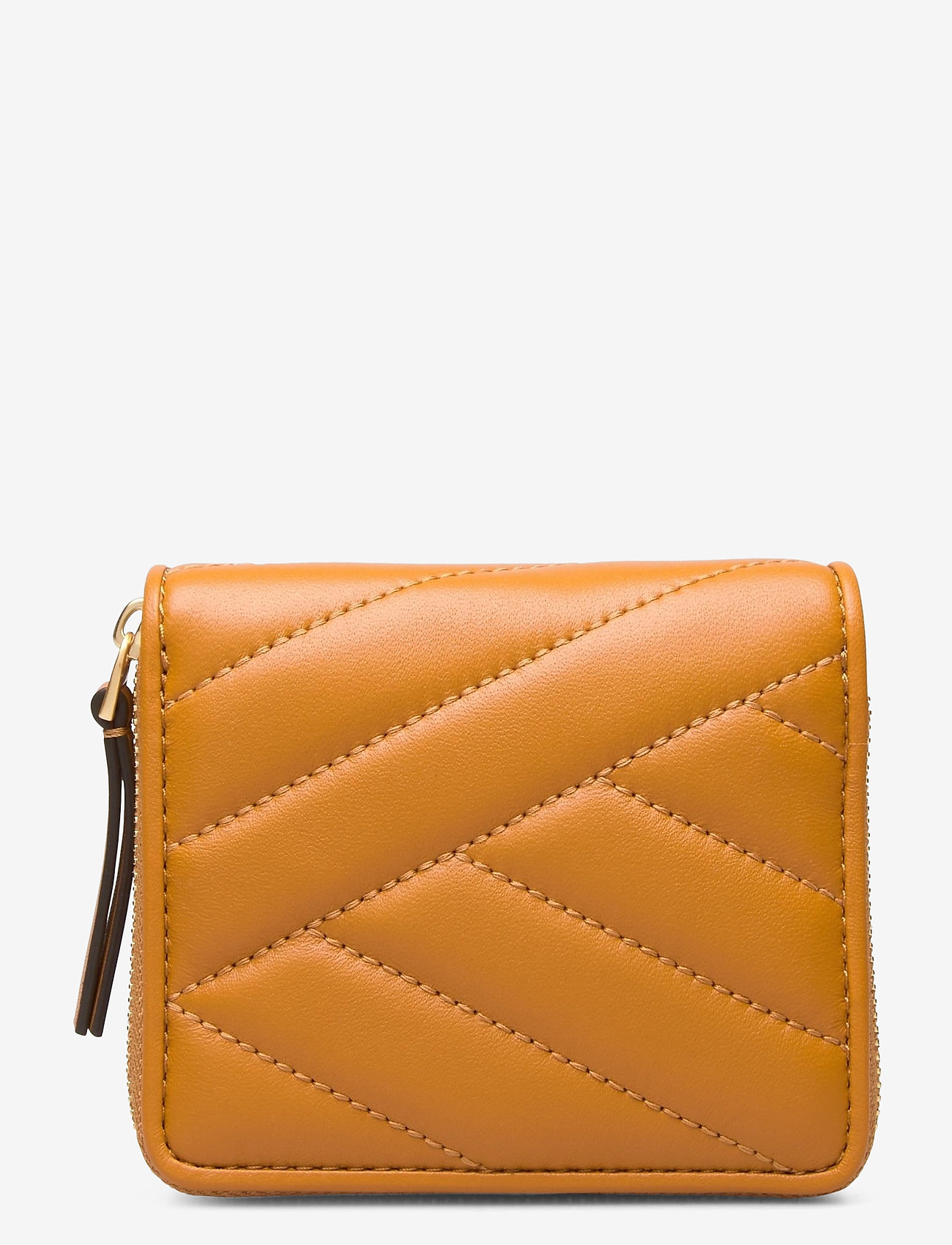 Tory Burch - KIRA CHEVRON BI-FOLD WALLET - squash / rolled brass - 1