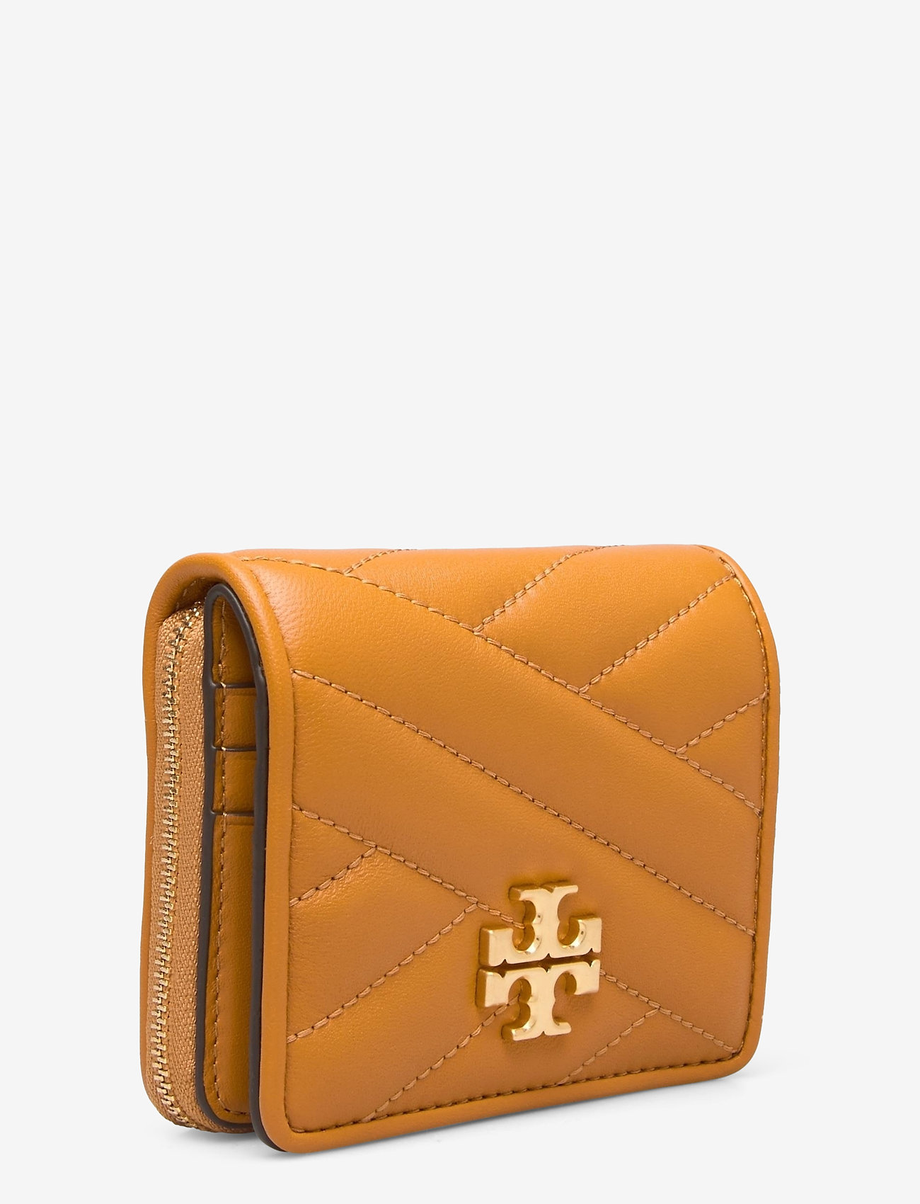 Tory Burch - KIRA CHEVRON BI-FOLD WALLET - squash / rolled brass - 2