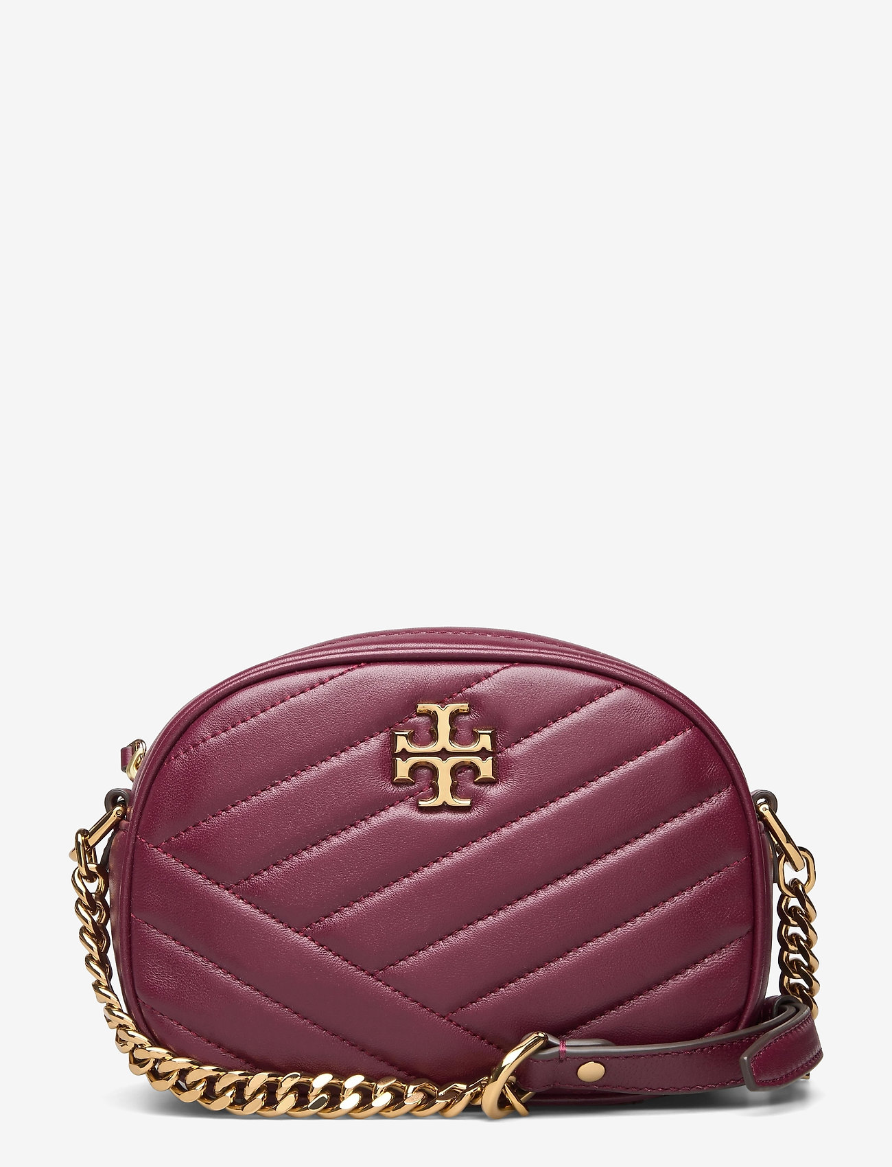 KIRA CHEVRON SMALL CAMERA BAG - IMPERIAL GARNET