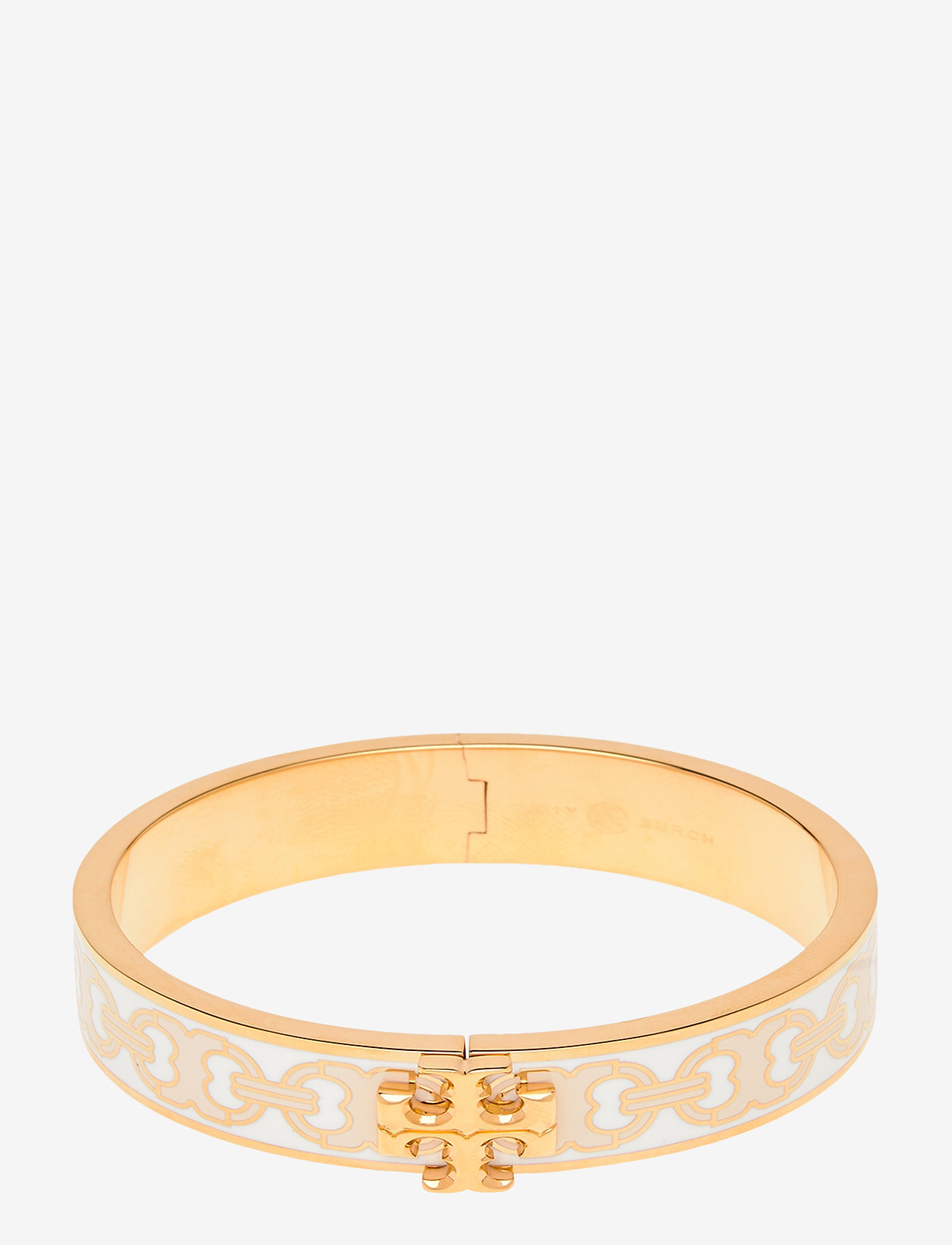 Tory Burch - KIRA PRINTED ENAMEL 14MM BRACELET - tory gold / optic white / tropical sand - 0