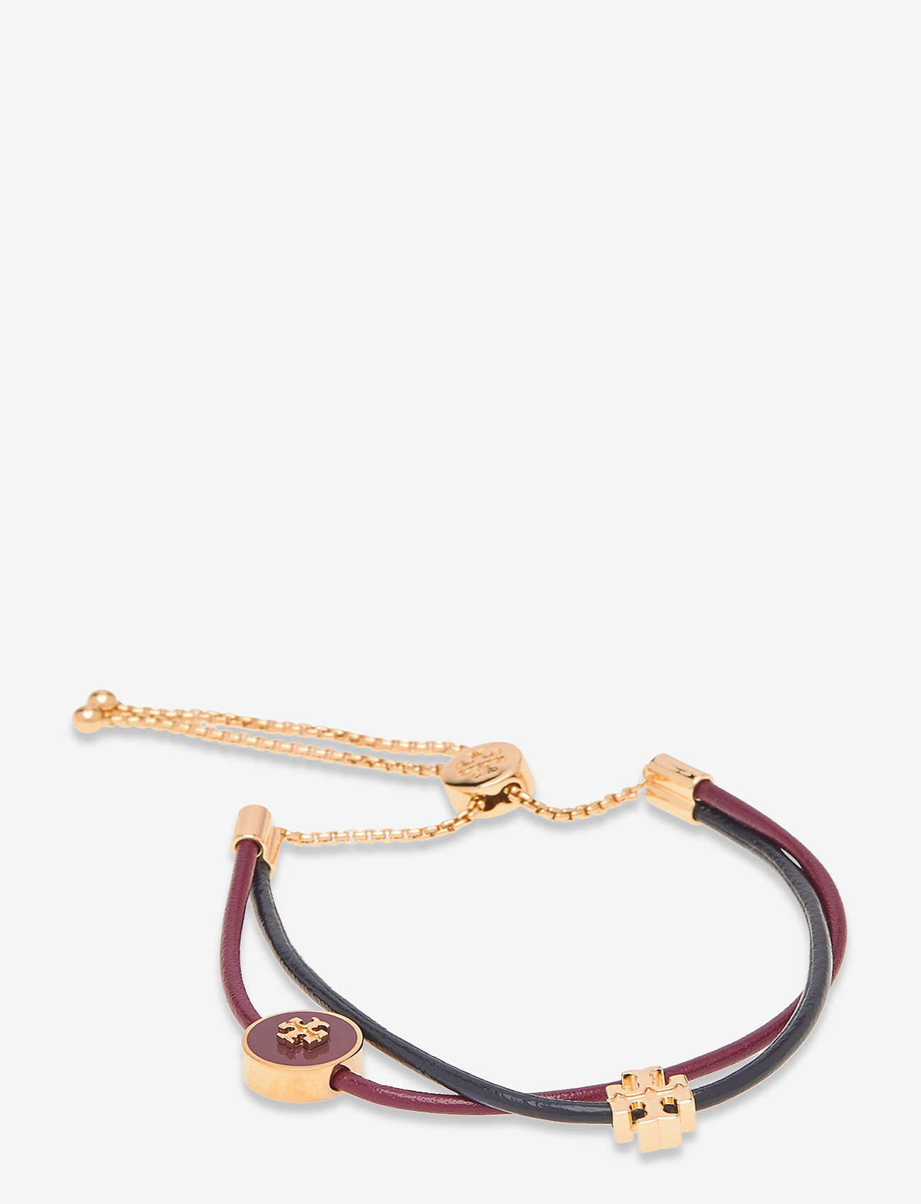 Tory Burch - KIRA ENAMEL SLIDER BRACELET - tory gold / divine burgundy / tory navy - 0