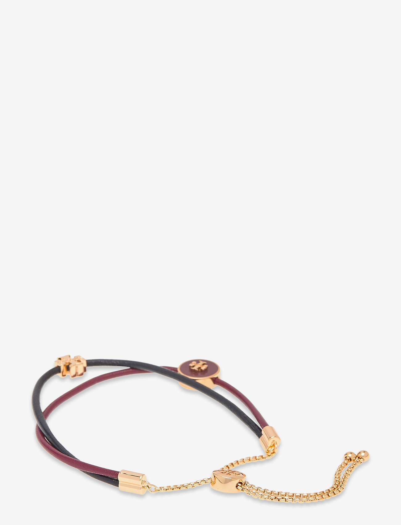 Tory Burch - KIRA ENAMEL SLIDER BRACELET - tory gold / divine burgundy / tory navy - 1