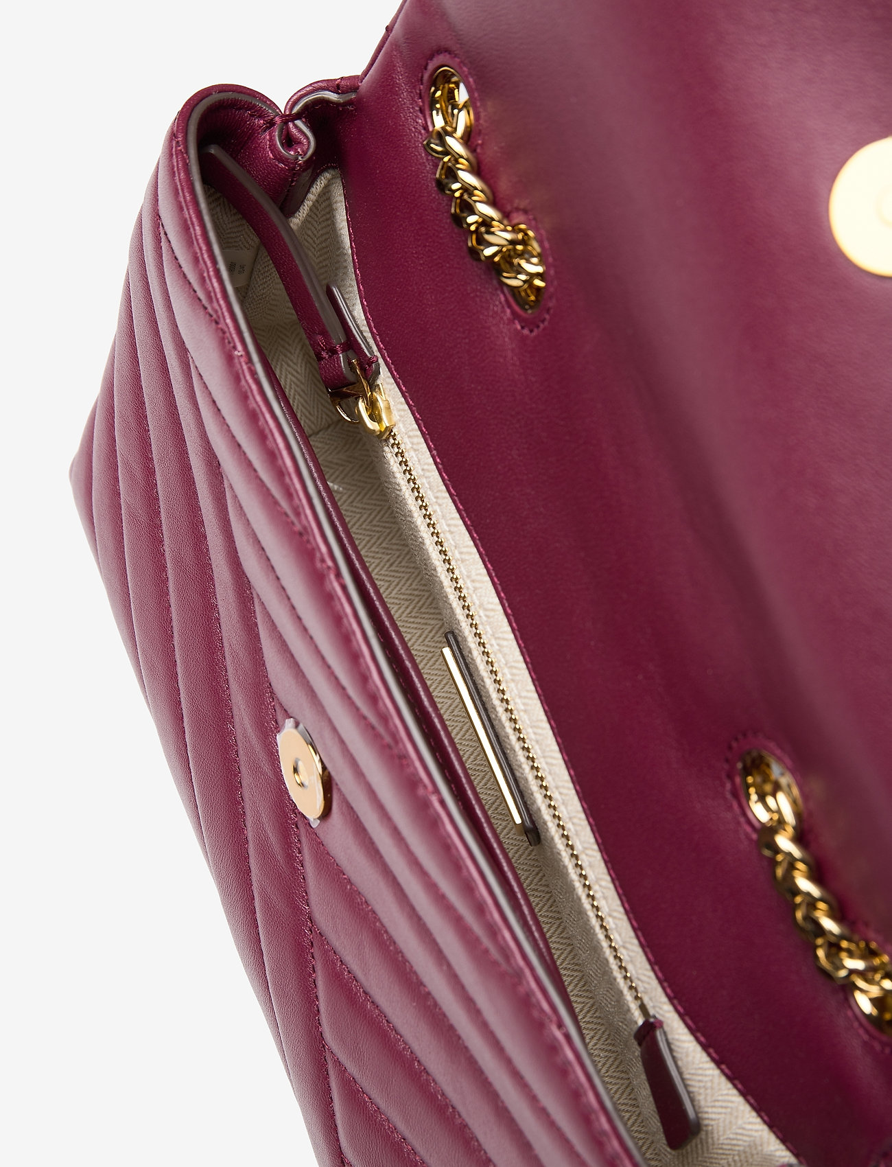 Tory Burch - KIRA CHEVRON SMALL CONVERTIBLE SHOULDER BAG - imperial garnet - 4