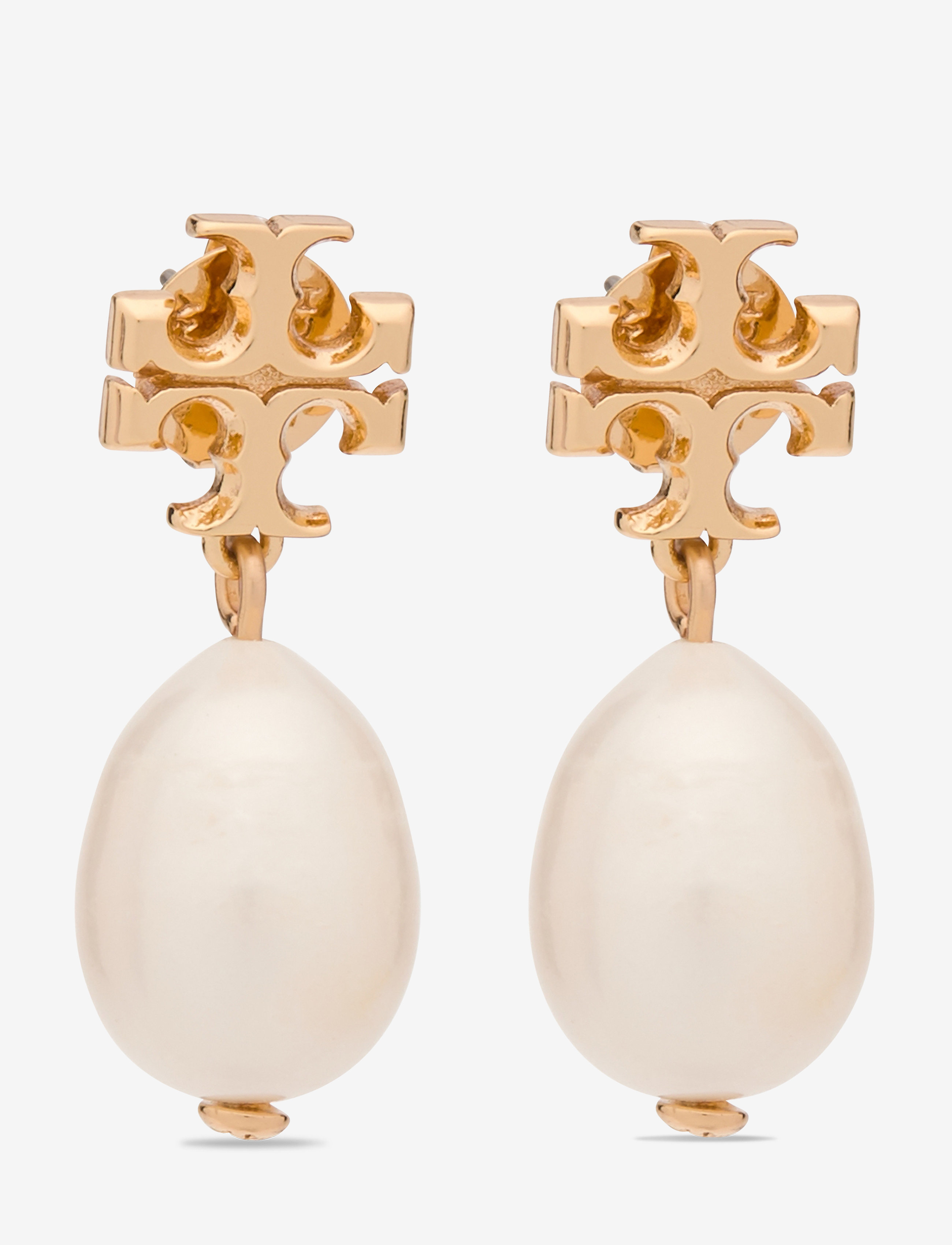 Tory Burch Moondance Pearl Drop Earrings, Kvinder, Perle Dråbe Øreringe, Guld, Str: ONE SIZE