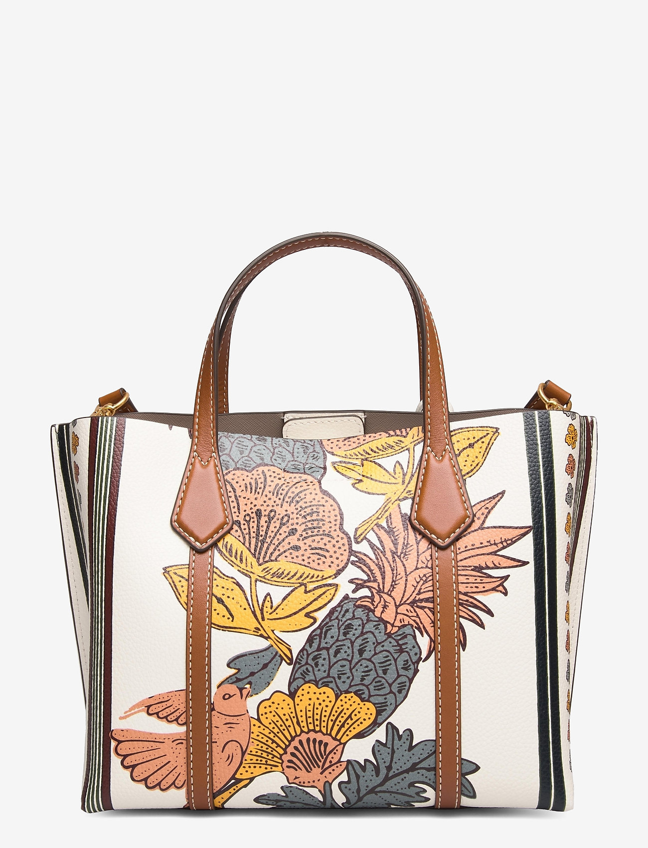 Tory Burch - PERRY PRINTED SMALL TRIPLE-COMPARTMENT TOTE - orange wonderland vine - 1