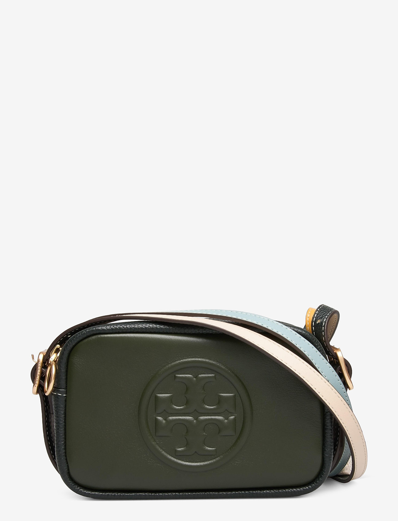 Tory Burch - PERRY BOMBE DOUBLE STRAP MINI BAG - poblano / deep kelp - 0