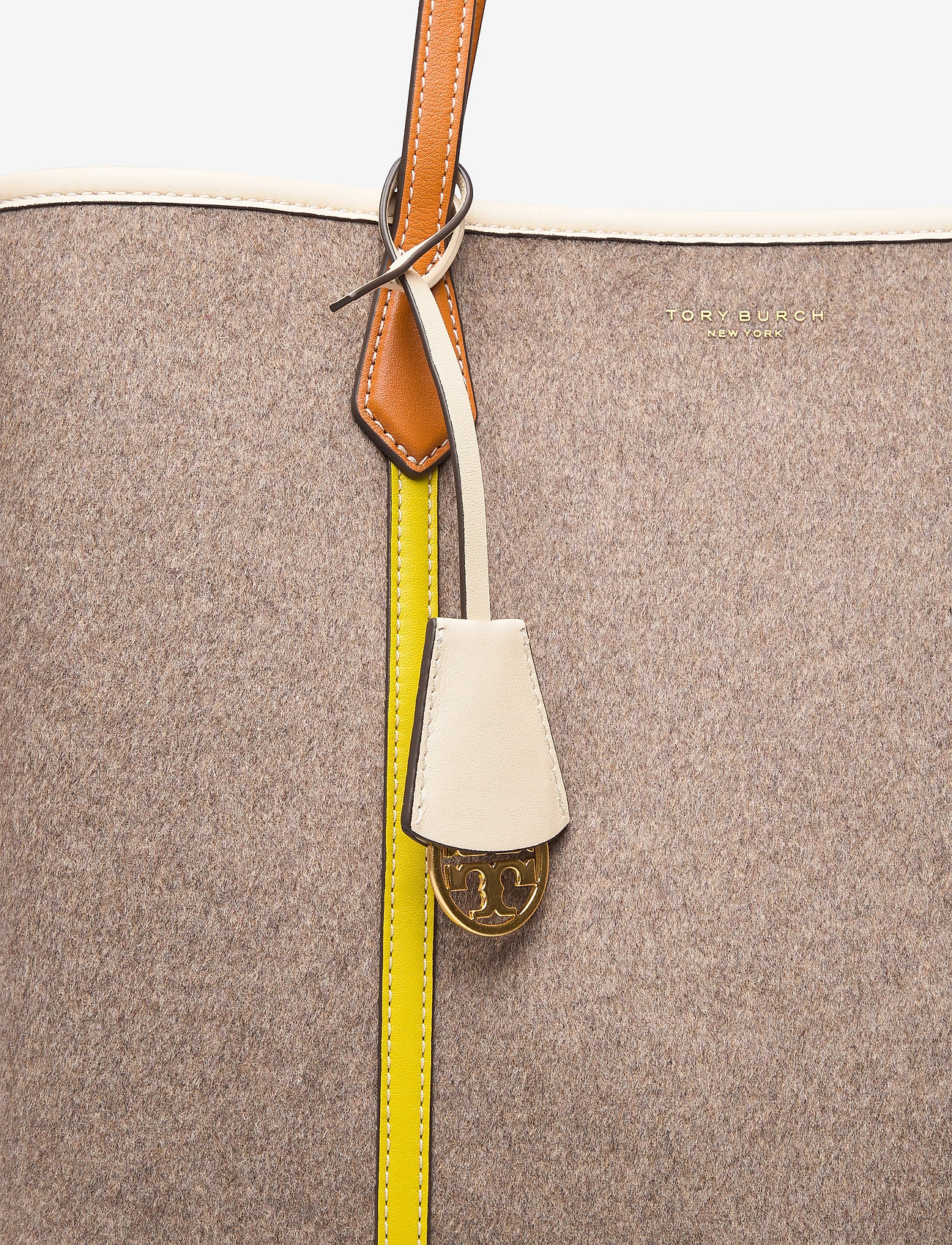 Tory Burch - PERRY FELT TRIPLE-COMPARTMENT TOTE - sparrow gray - 3