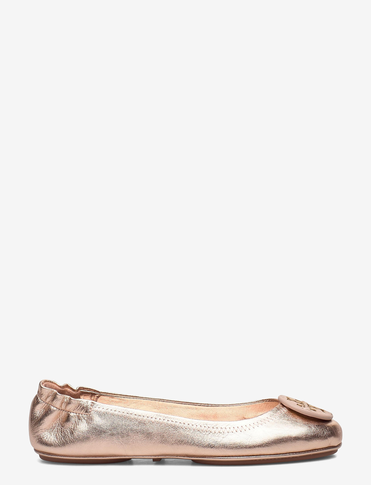 Tory Burch - MINNIE TRAVEL BALLET WITH LEATHER LOGO - rose gold/ rose gold - 1