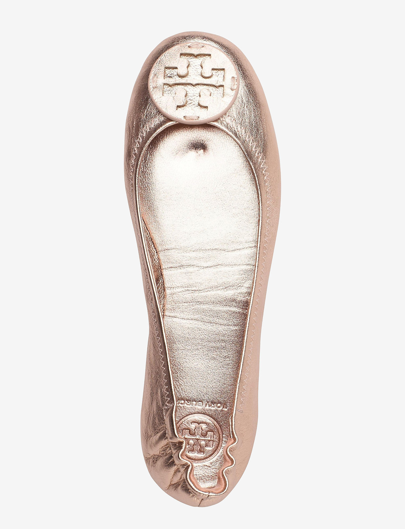 Tory Burch - MINNIE TRAVEL BALLET WITH LEATHER LOGO - rose gold/ rose gold - 3