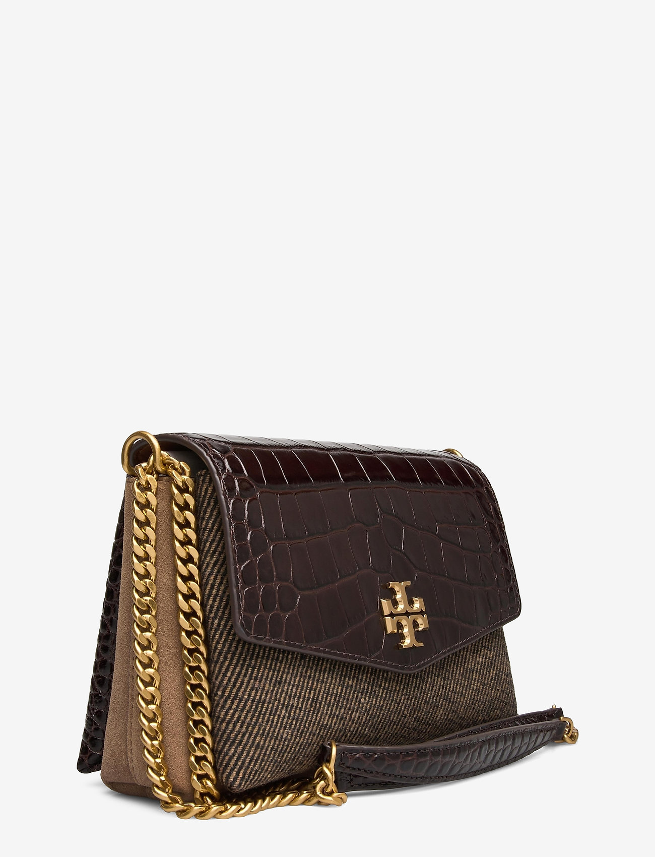 Tory Burch - KIRA TWEED SMALL CONVERTIBLE SHOULDER BAG - dark mahogany - 2
