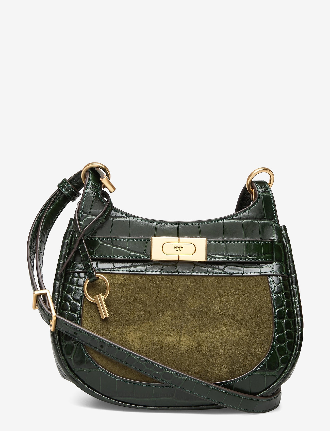 LEE RADZIWILL EMBOSSED FRAME SMALL SADDLEBAG - DEEP KELP