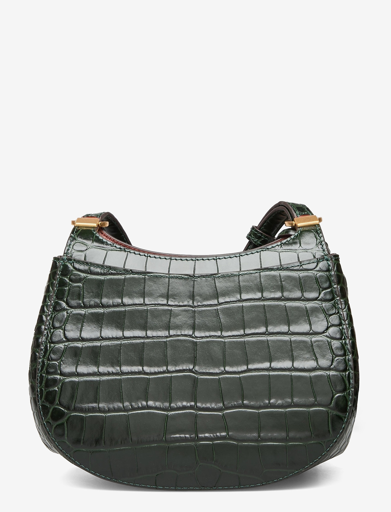 Tory Burch - LEE RADZIWILL EMBOSSED FRAME SMALL SADDLEBAG - deep kelp - 1