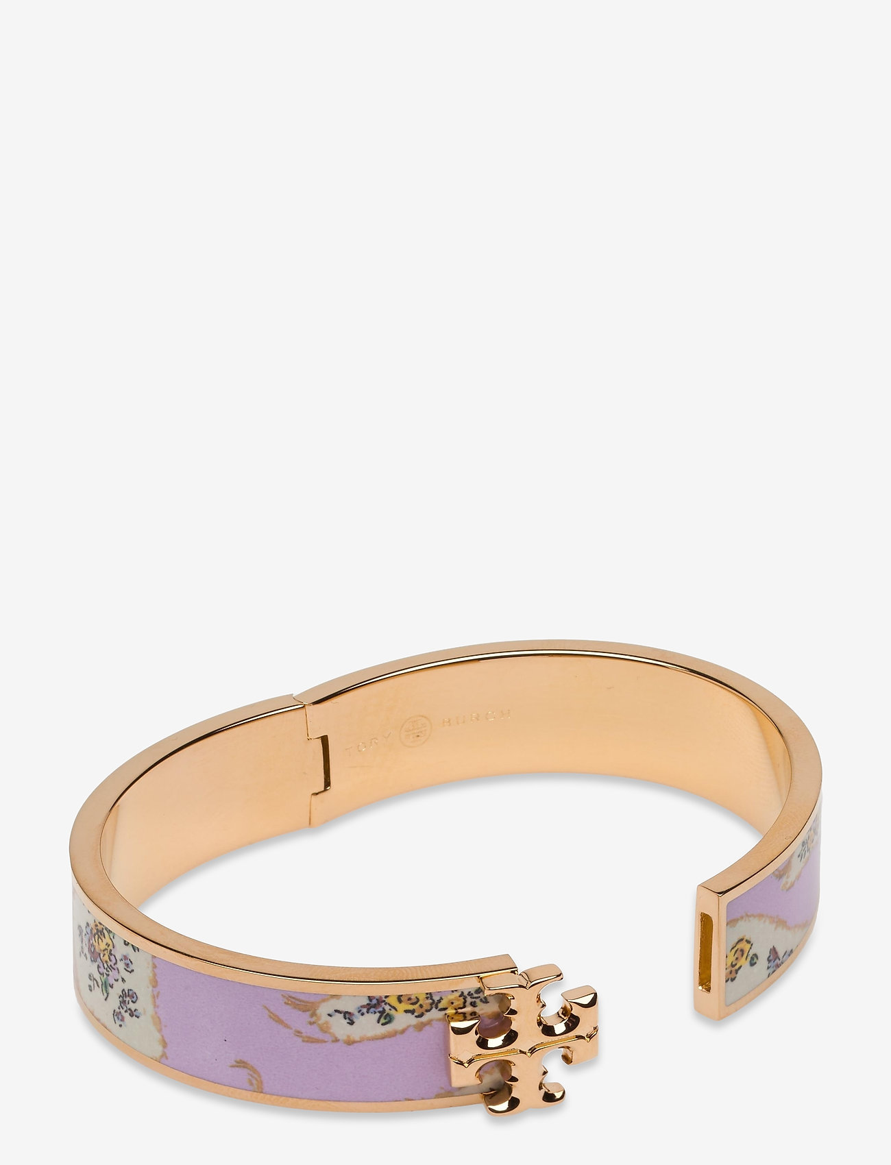 Tory Burch - KIRA ENAMEL PRINTED 14MM BRACELET - tory gold / pink porcelain floral - 1