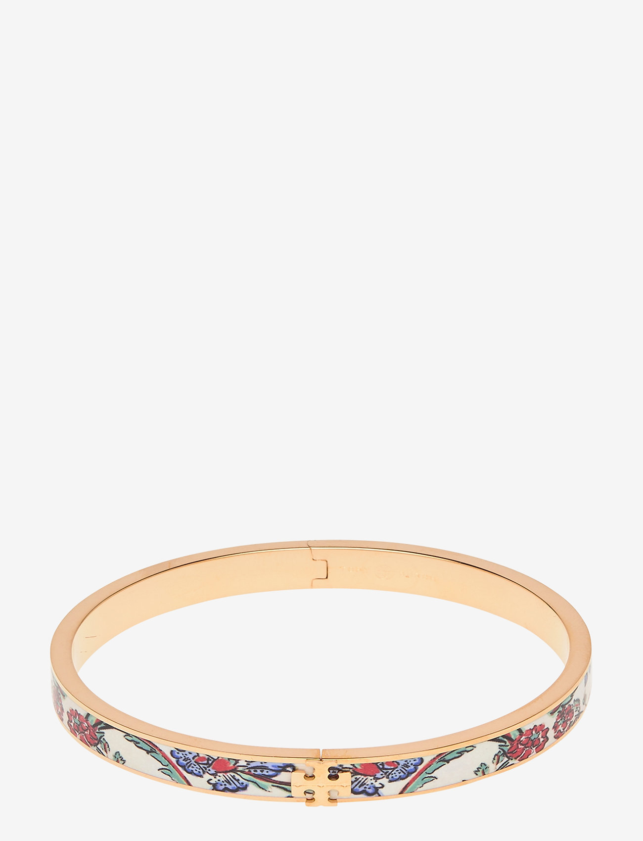 Tory Burch - KIRA ENAMEL PRINTED 7MM BRACELET - tory gold / porcelain thistle - 0