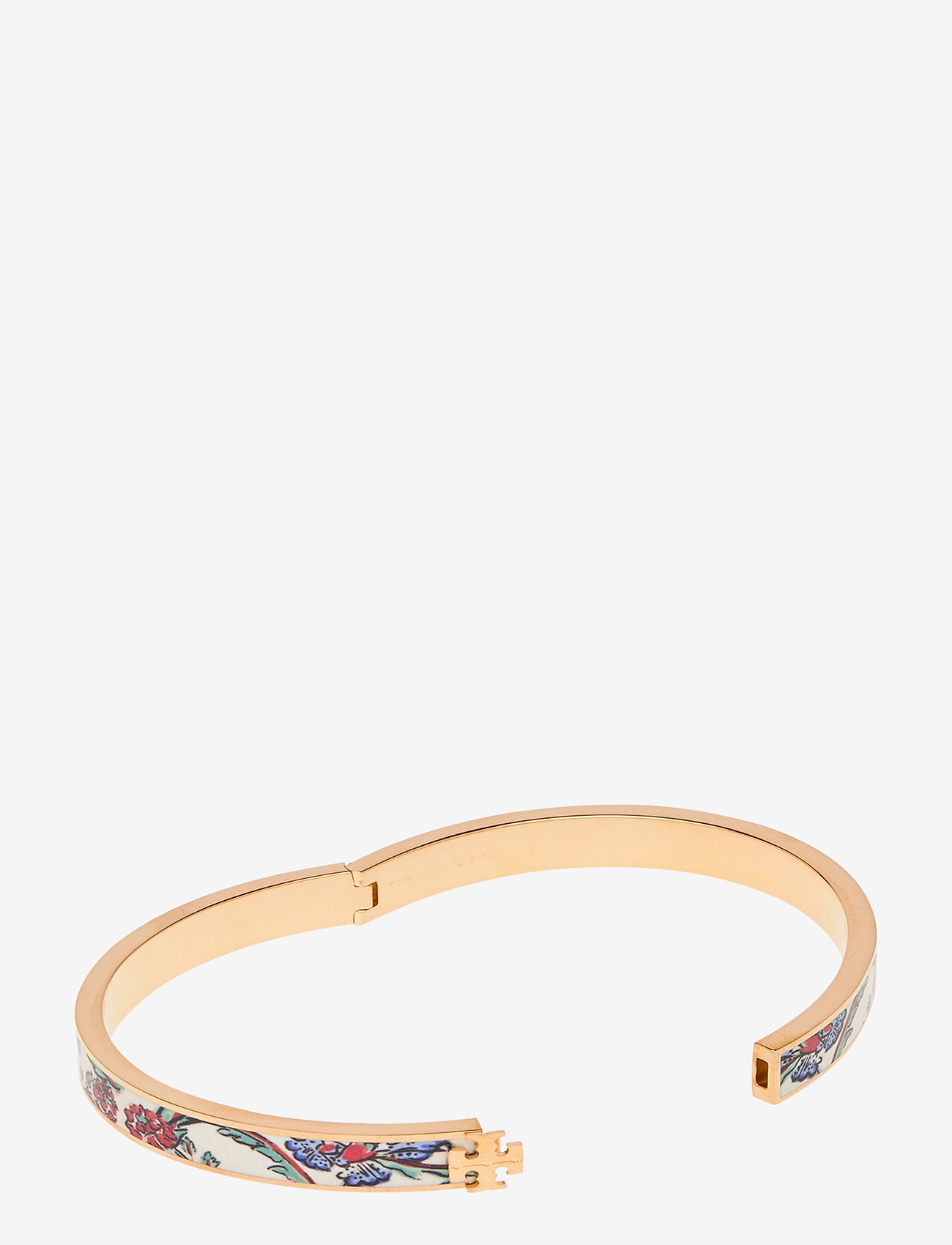 Tory Burch - KIRA ENAMEL PRINTED 7MM BRACELET - tory gold / porcelain thistle - 1