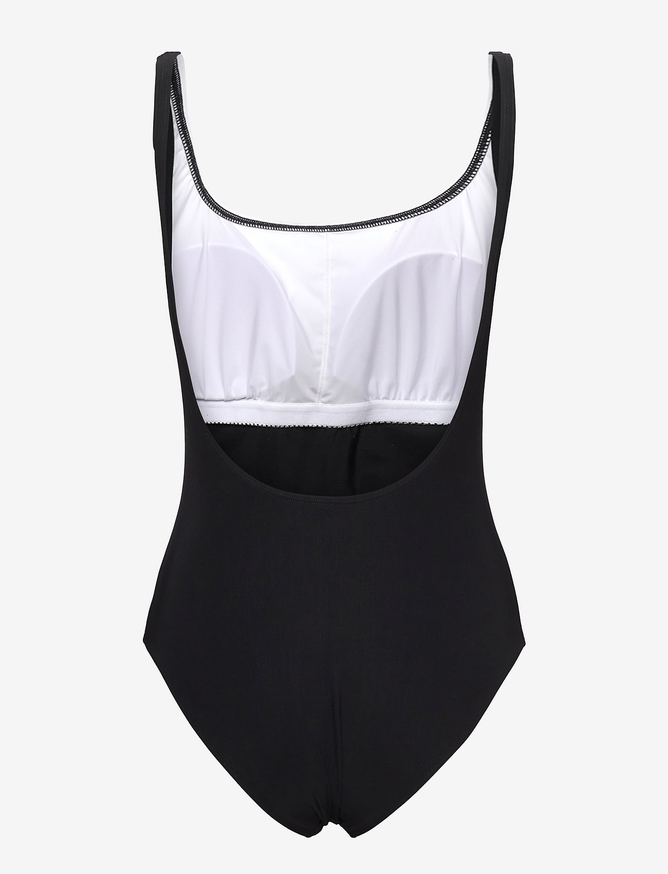 Tory Burch - COLOR-BLOCKED LOGO TANK SUIT - black / white - 1