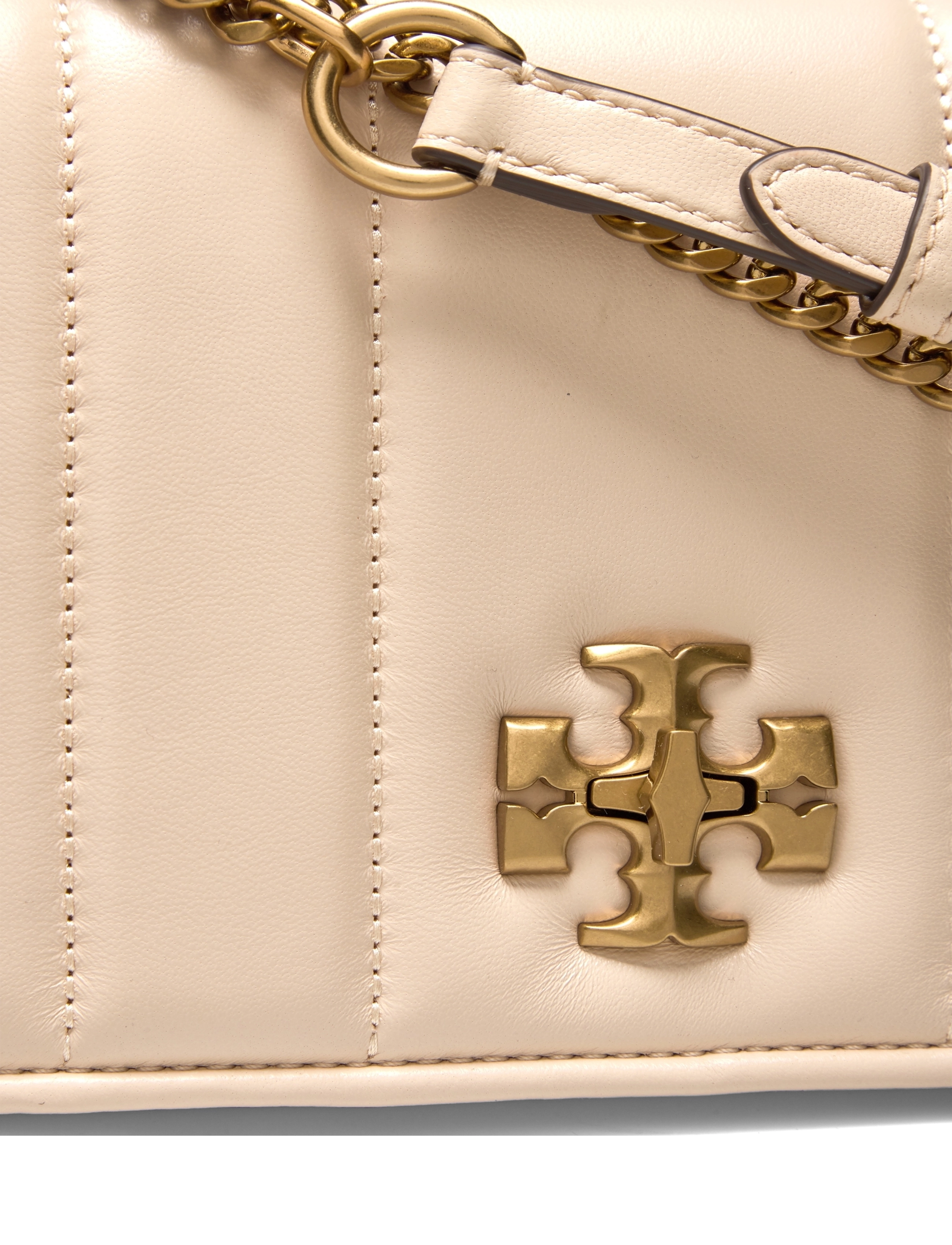 Tory Burch - Kira Chain Shoulder Bag - brie / rolled gold - 4