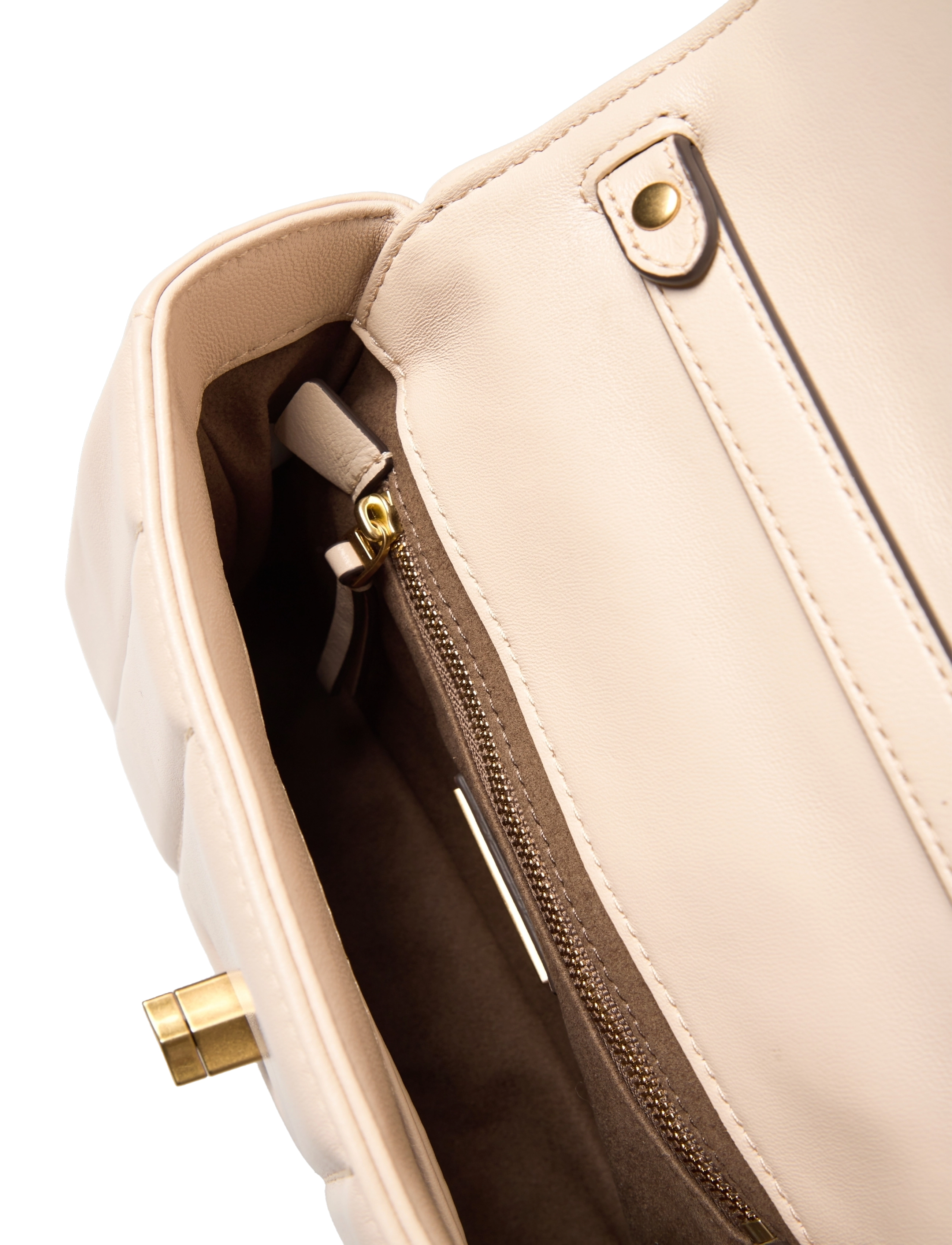 Tory Burch - Kira Chain Shoulder Bag - brie / rolled gold - 5