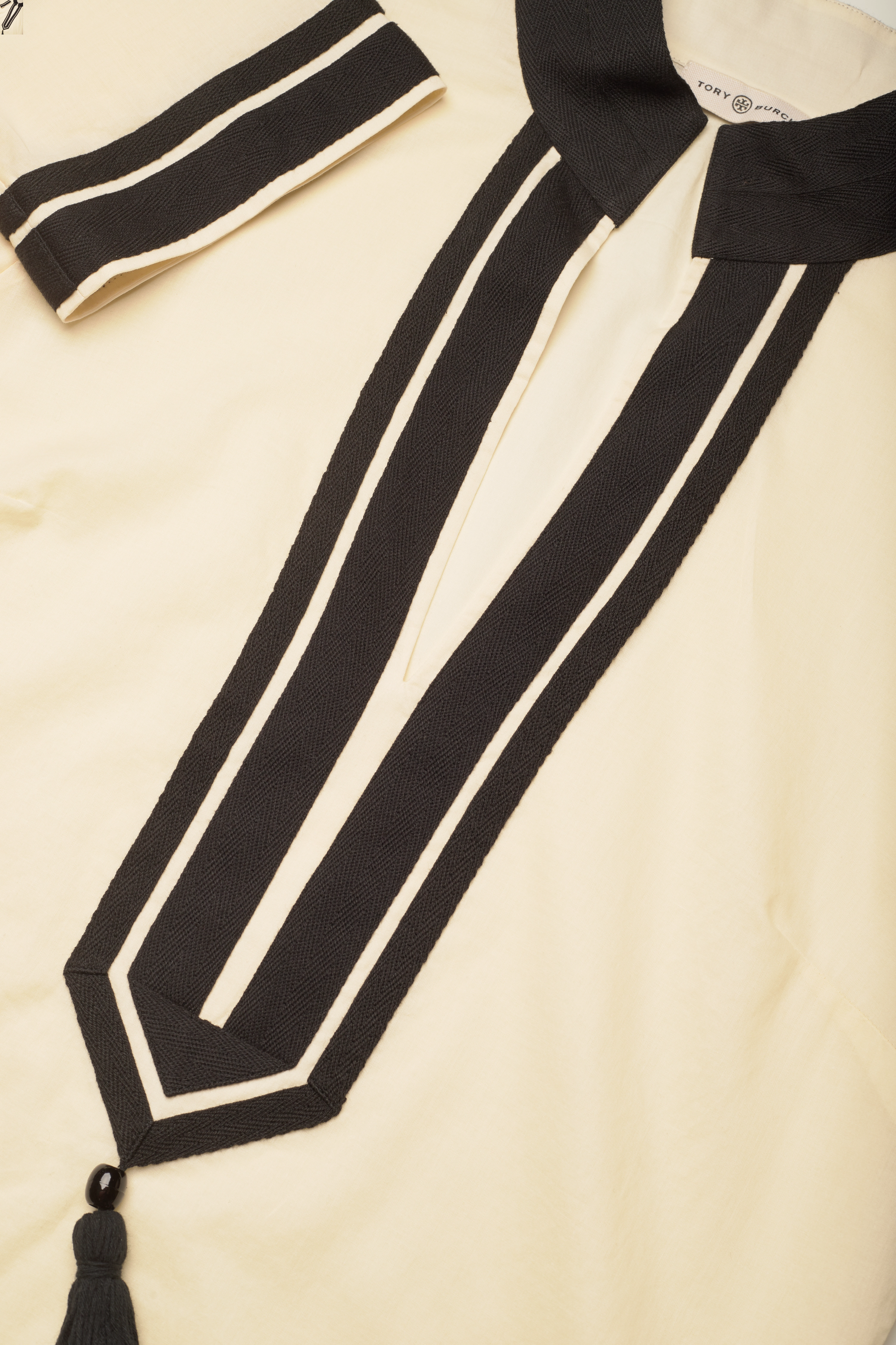 Tory Burch - TORY MIDI TUNIC - french cream / black - 4