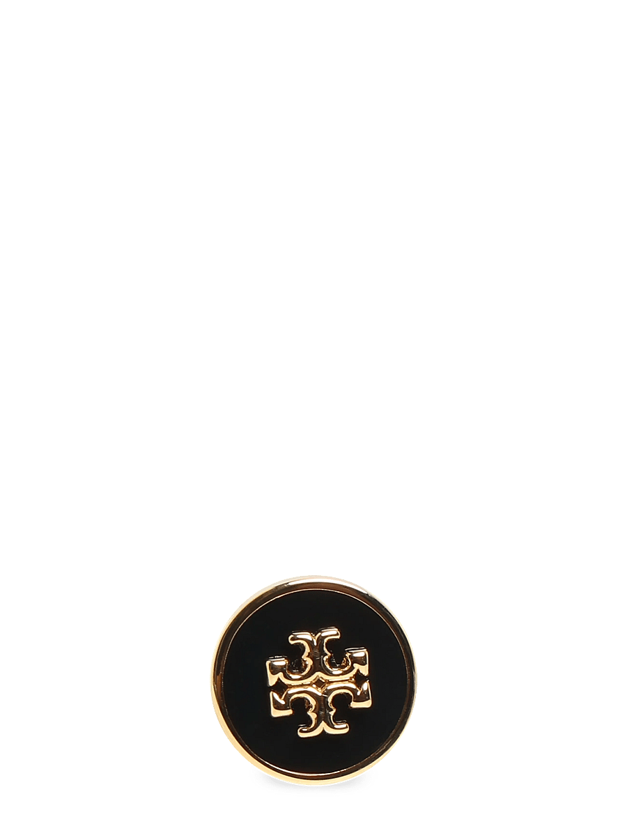 Tory Burch - Icon Enamel Stud Earrings - studs örhängen - tory gold / black - 2