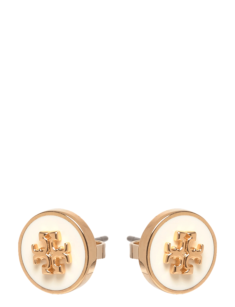 Tory Burch - Icon Enamel Stud Earrings - Ørestikker - tory gold / new ivory - 0