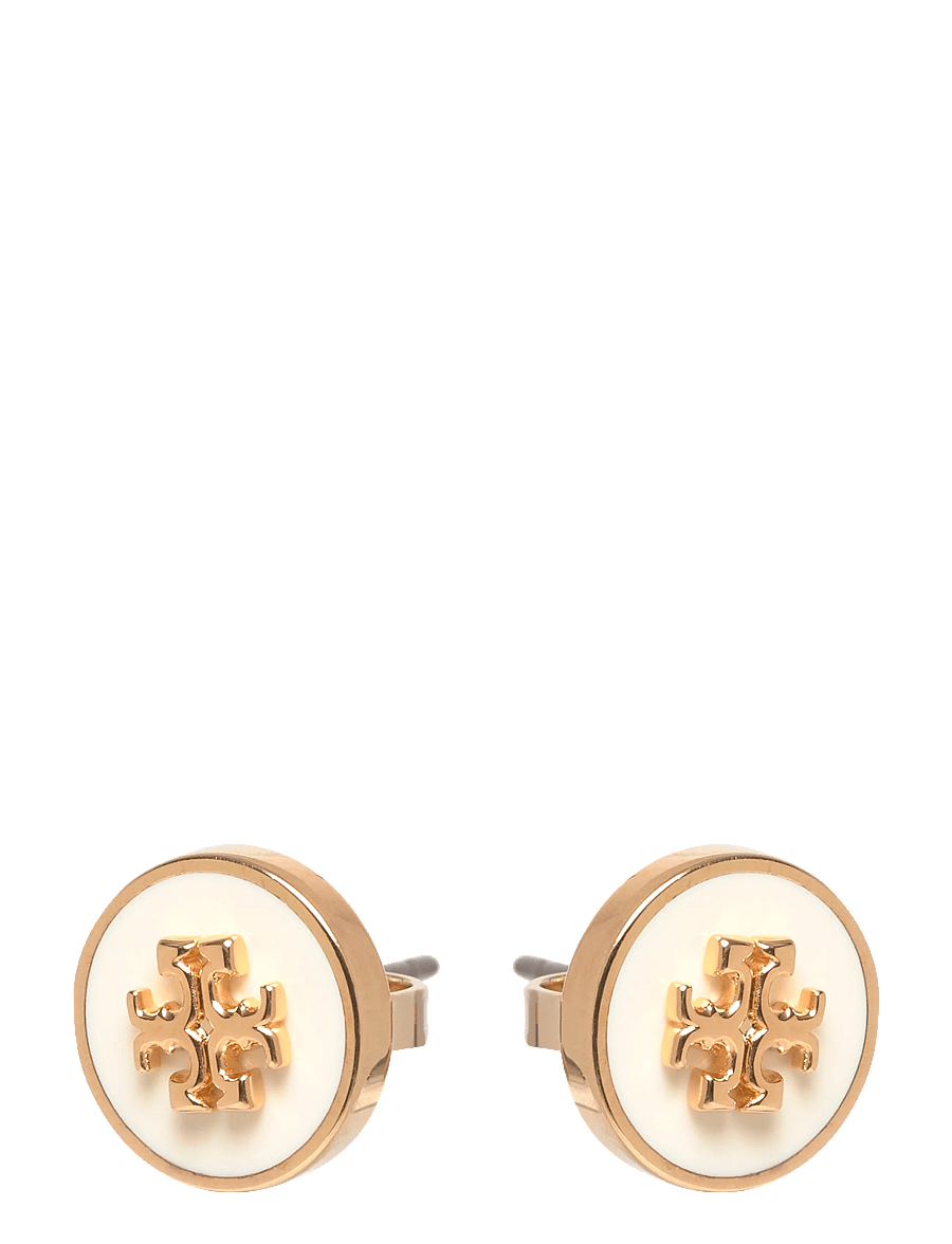 Tory Burch - Icon Enamel Stud Earrings - neet-kõrvarõngad - tory gold / new ivory - 0