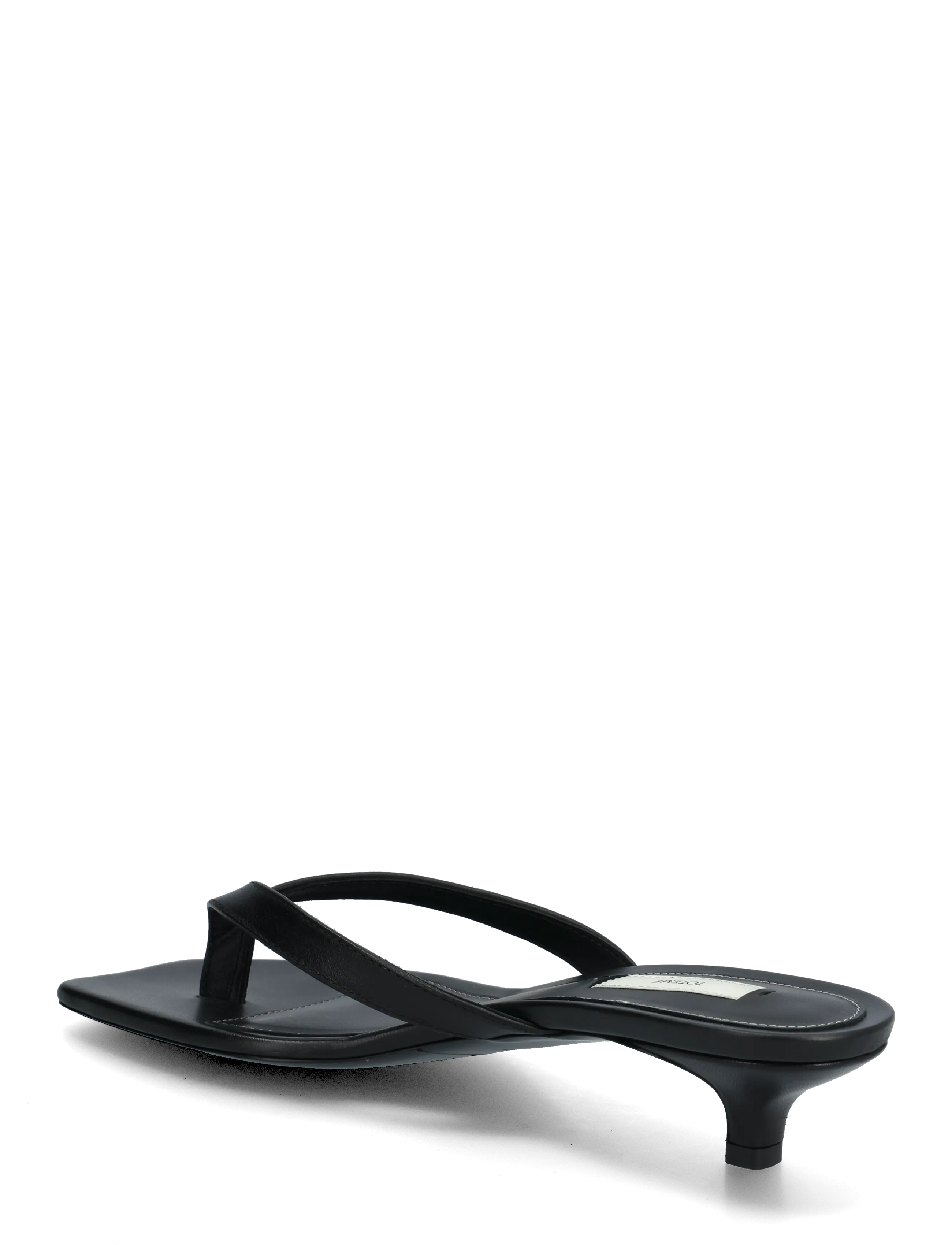 TOTEME - Leather Thong Sandals - black - 2