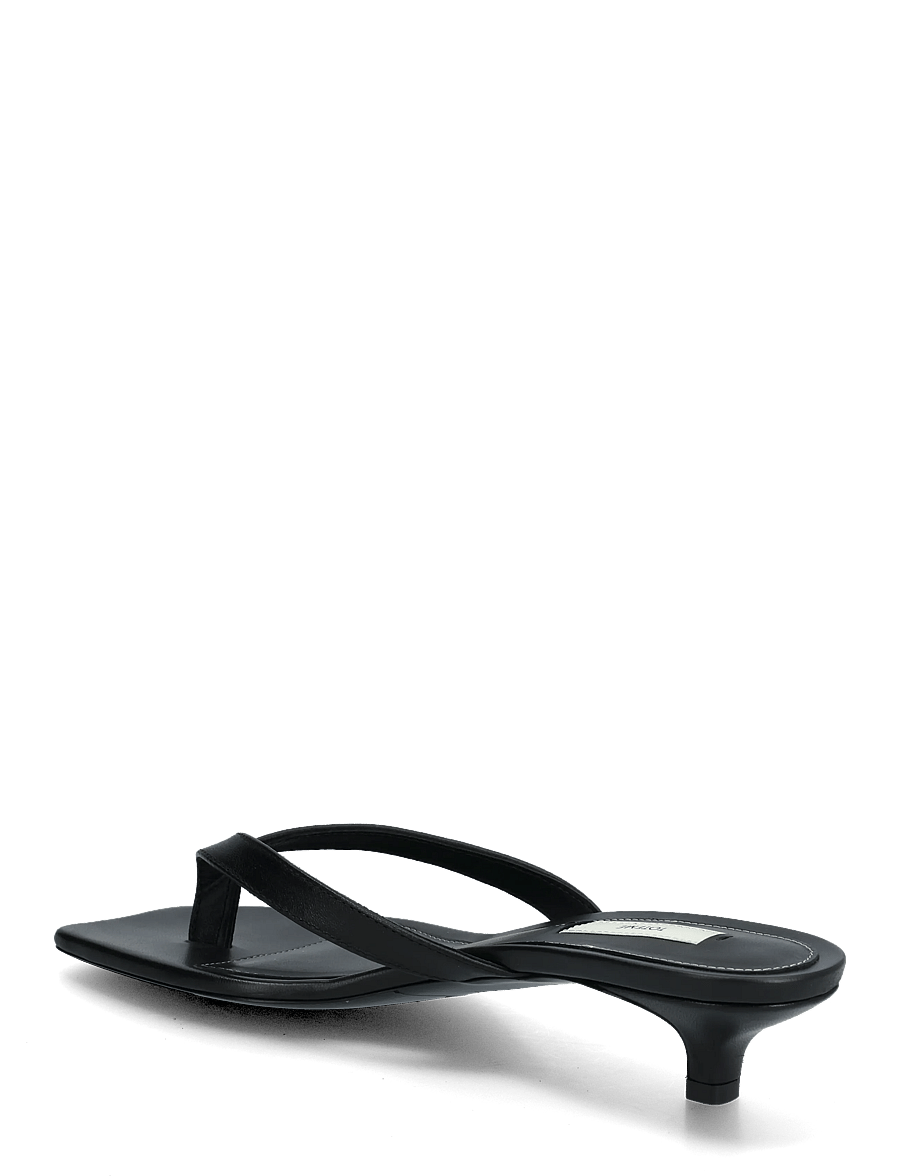 TOTEME - Leather Heeled Flip Flops - korolliset sandaalit - black - 2
