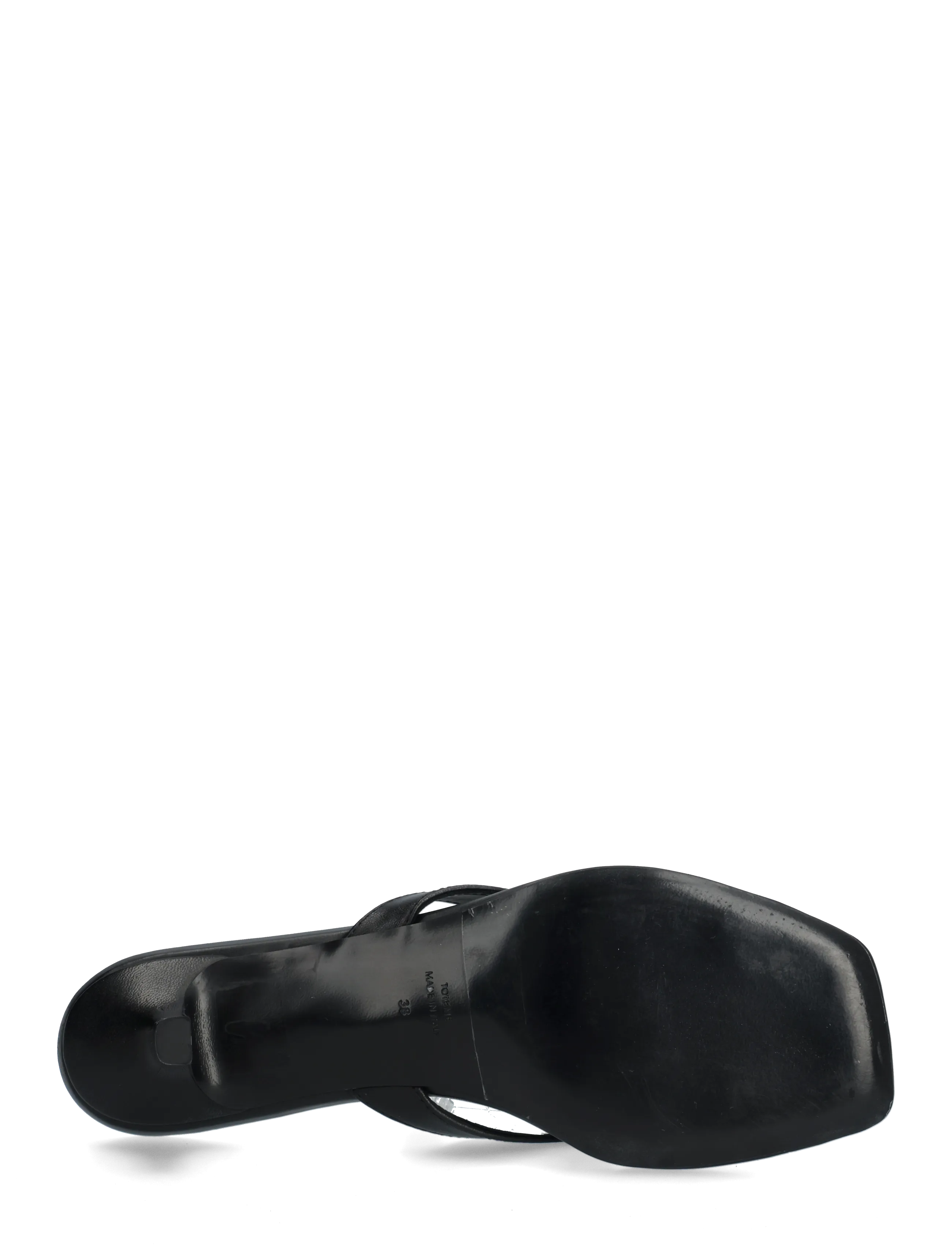TOTEME - Leather Thong Sandals - black - 4