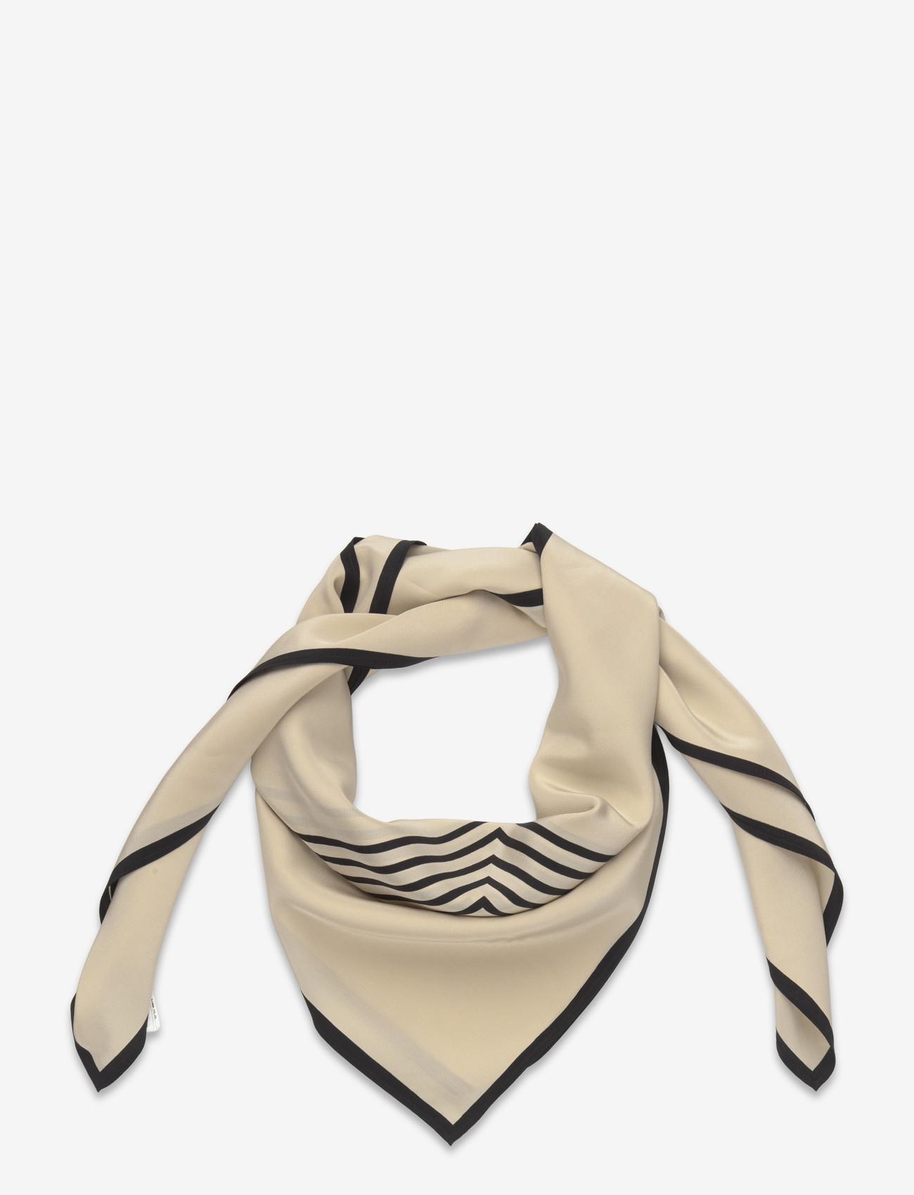 TOTEME - Centered monogram silk scarf - tynde tørklæder - white - 0