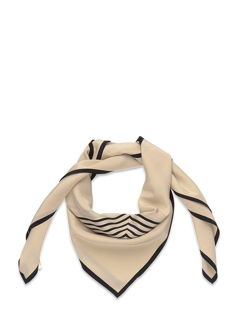 TOTEME - Centered monogram silk scarf - tynde tørklæder - white - 0