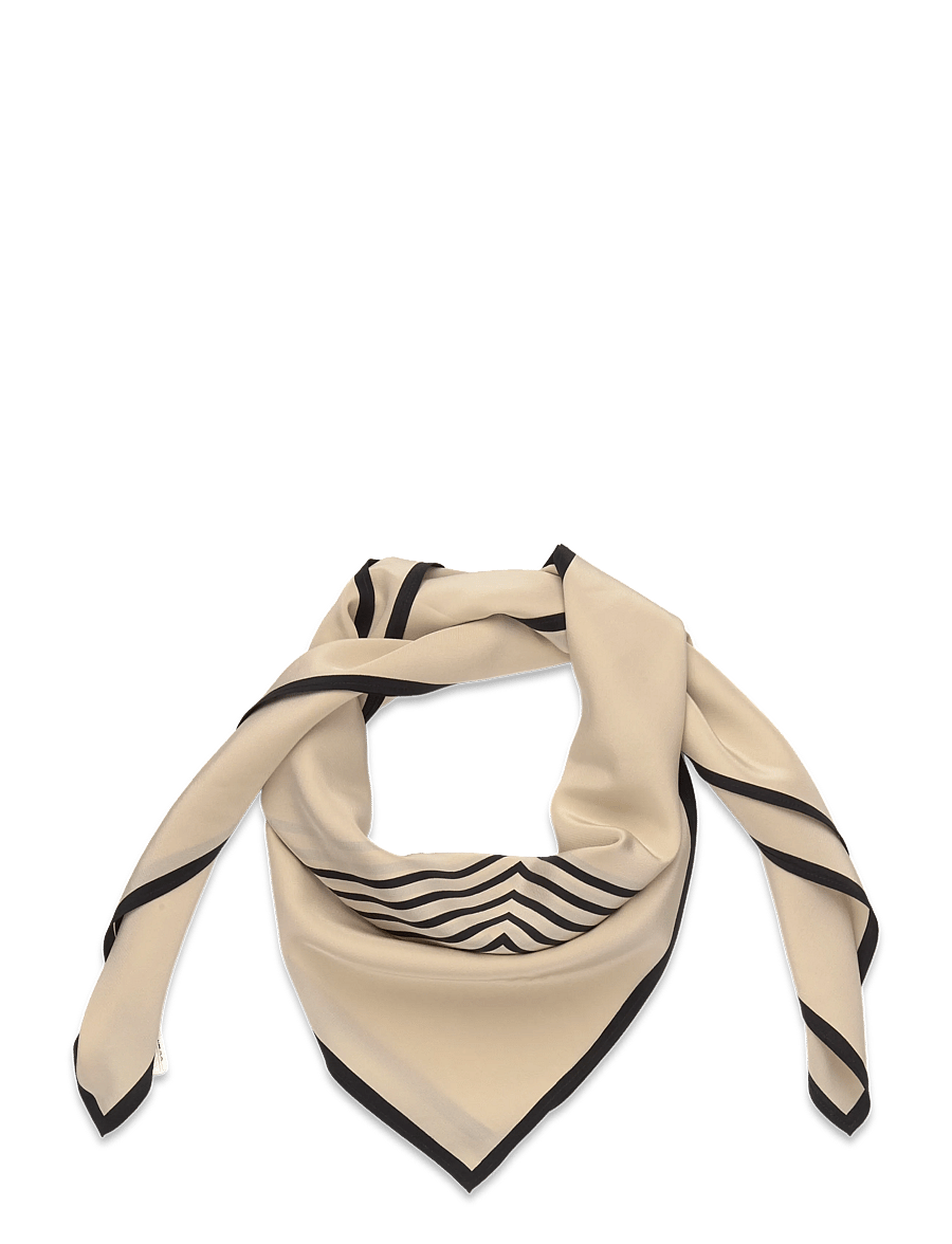TOTEME - Centered monogram silk scarf - alltags-style - white - 0