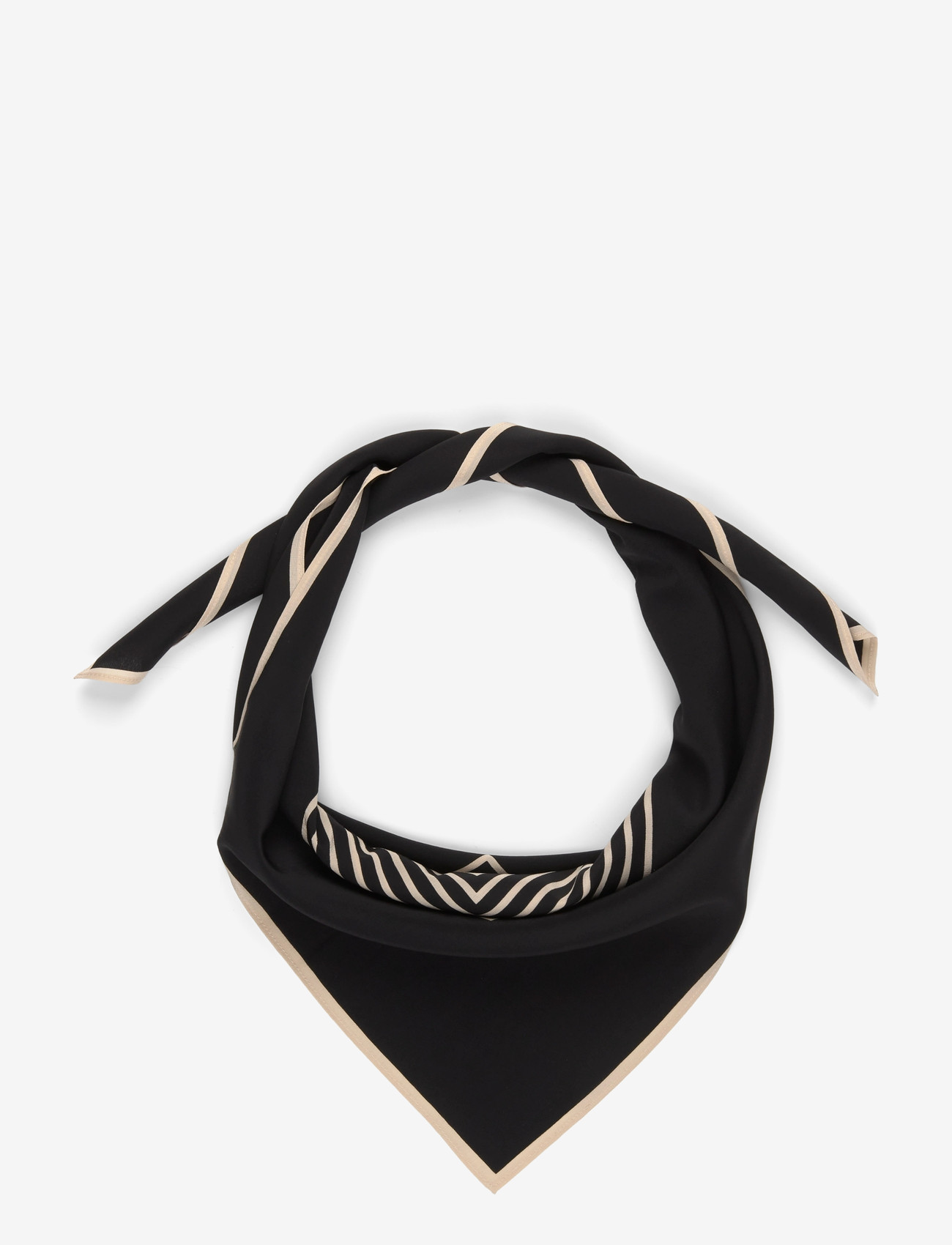 Toteme - Centered monogram silk scarf - black - 0